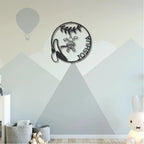 Our Little Monkey Monogram Personalized Steel Wall Sign Metal Art