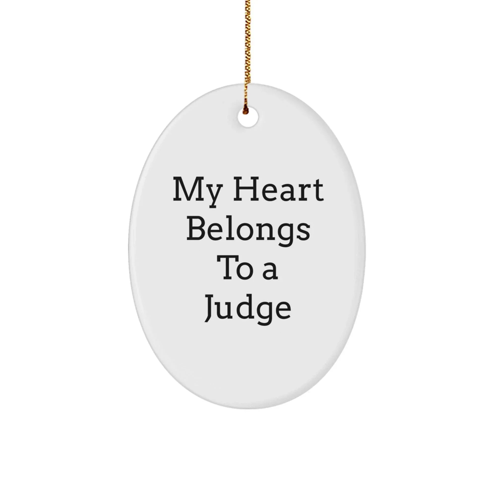 Funny Judge Oval Ornament Gift for Him from Friends, Unique Christmas Unique Gifts for Judge, Oval Judge Ornament