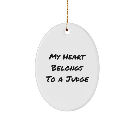 Funny Quotes Judge Oval Ornament, Gifts from Family for Judge, Christmas Unique Gifts for Judge, Oval Ornament, Judge Gift - Image 1