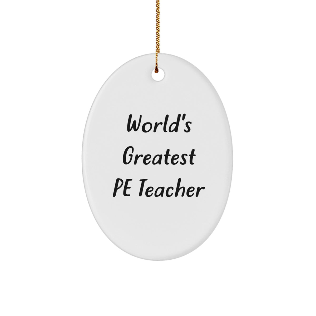 Christmas Gift World's Greatest Pe Teacher Ornament for Teens - Surprise - Image 1