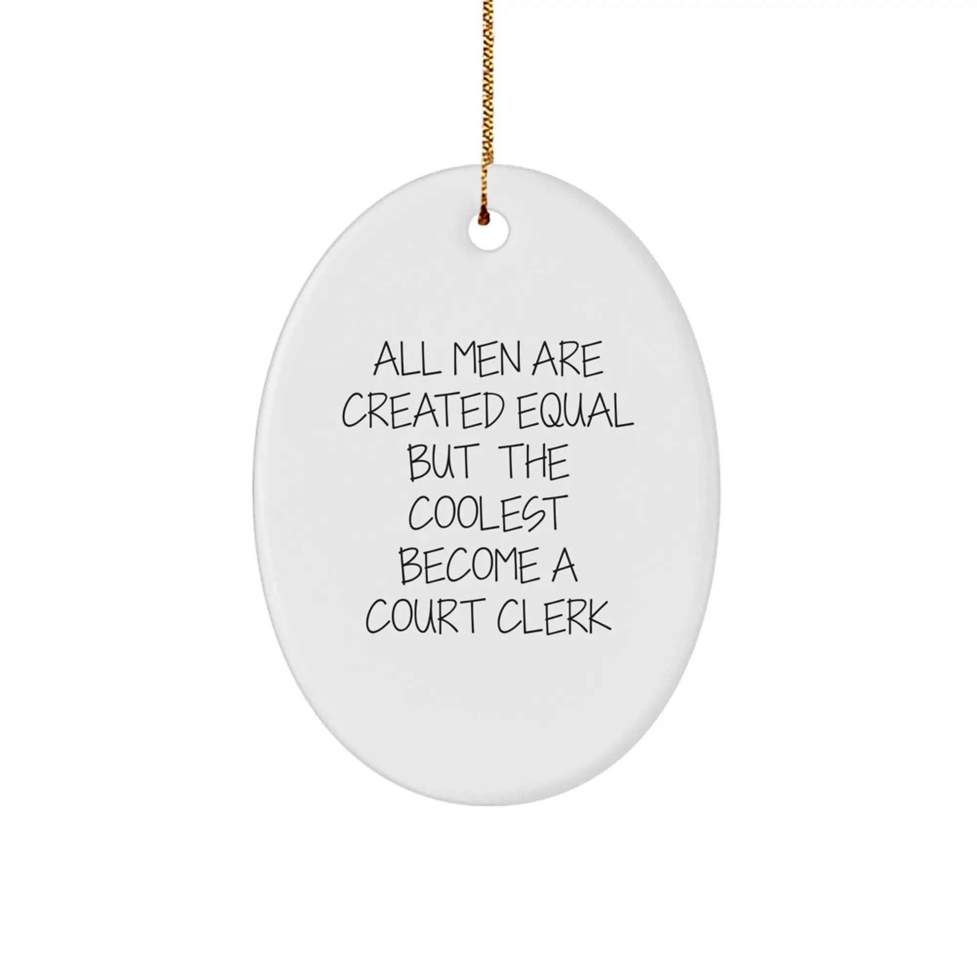 Witty Court Clerk Christmas Ornament for Friends Gift - Image 1
