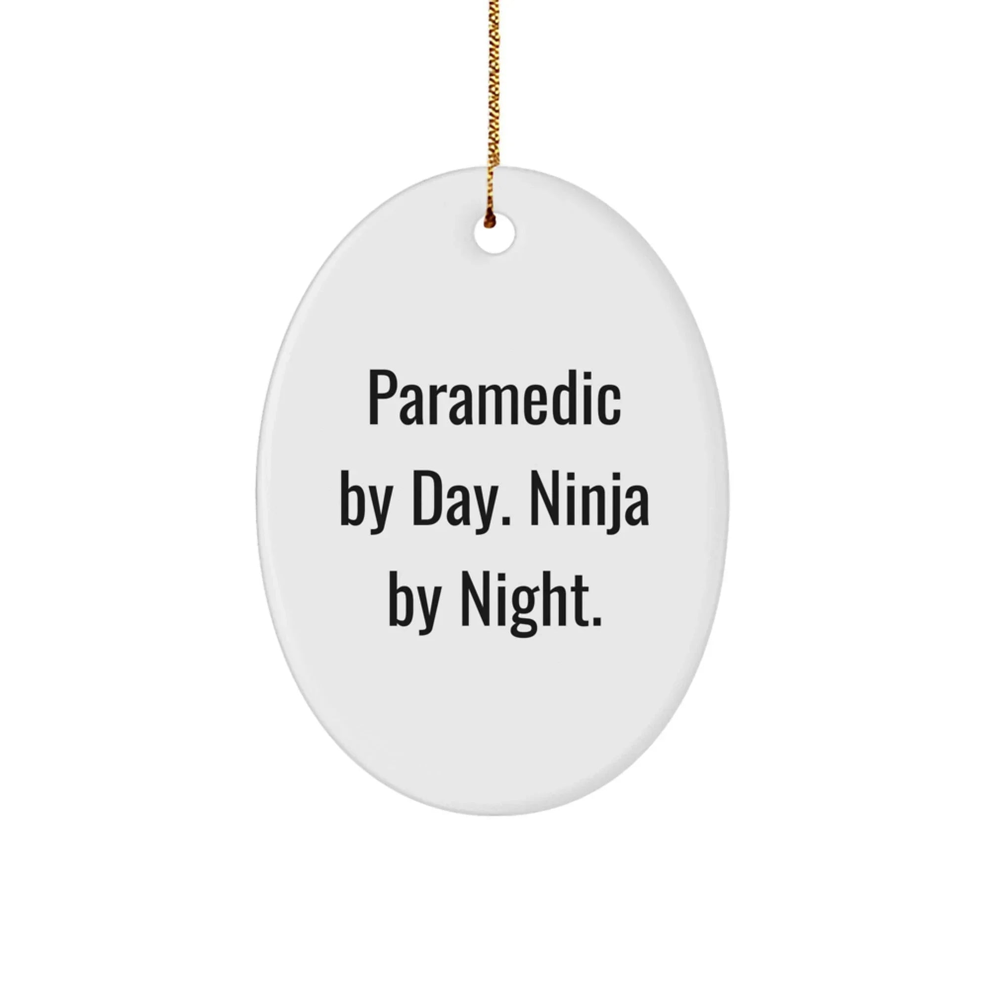 Funny Rescue Worker Gifts, By Day a Hero, Oval Ornament for Rescue Worker Rescue Worker Christmas Unique Gifts from Family