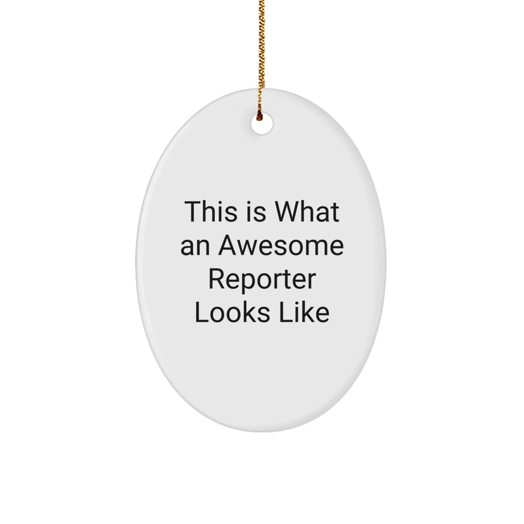 Funny Reporter Oval Ornament Gifts from Friends to Reporter, Perfect for Christmas Unique Gifts