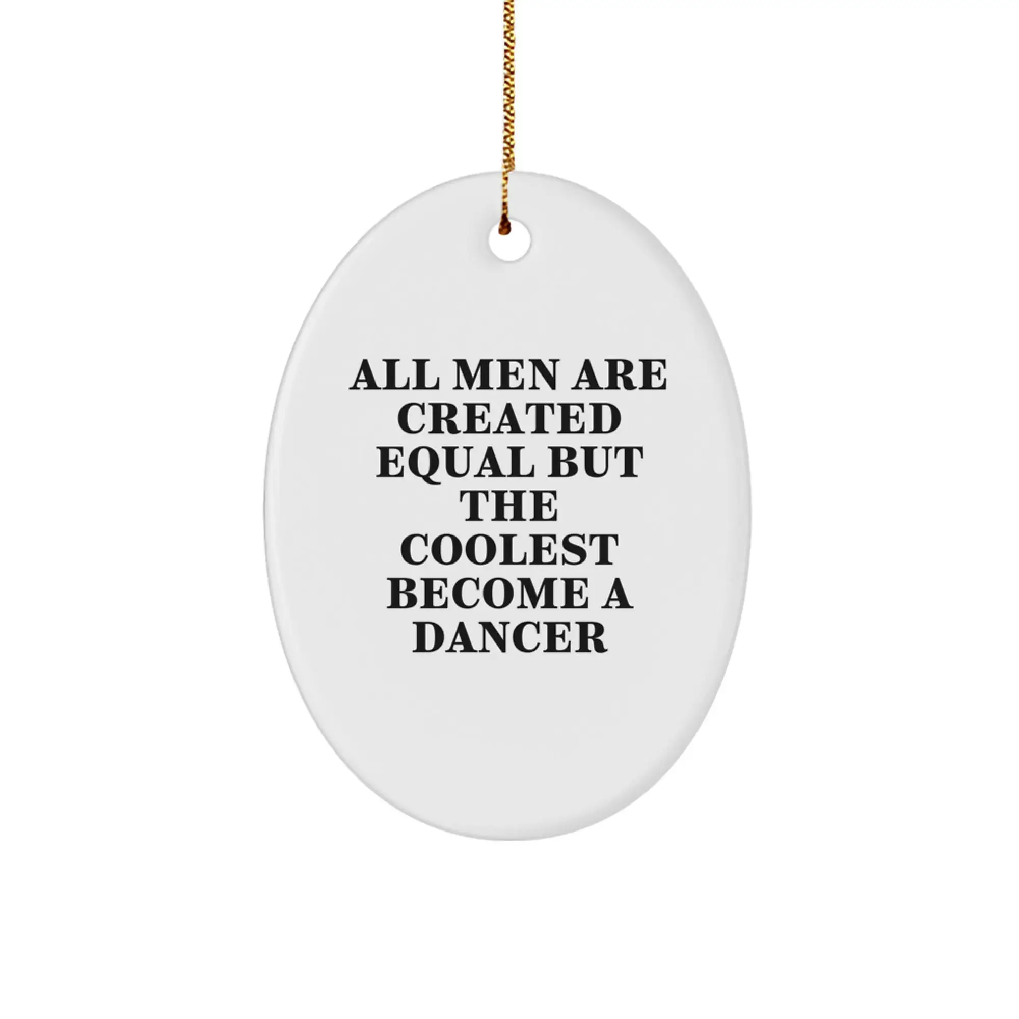 Christmas Gift for Her Oval Ornament Dancer Keepsake With Quote - Image 1