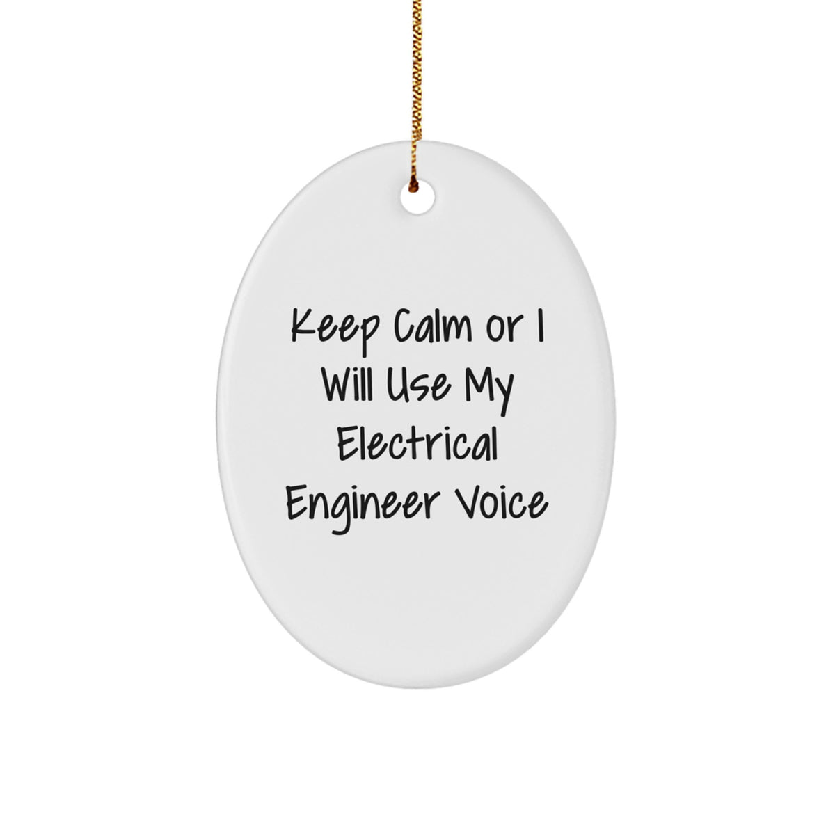 Christmas Ornament Gift for Her - Keep Calm Or I Will Use My Electrical - Image 1