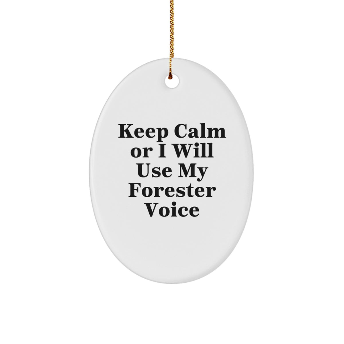 Favorite Christmas Ornament for Kids Keep Calm Forester Voice Gift - Image 1