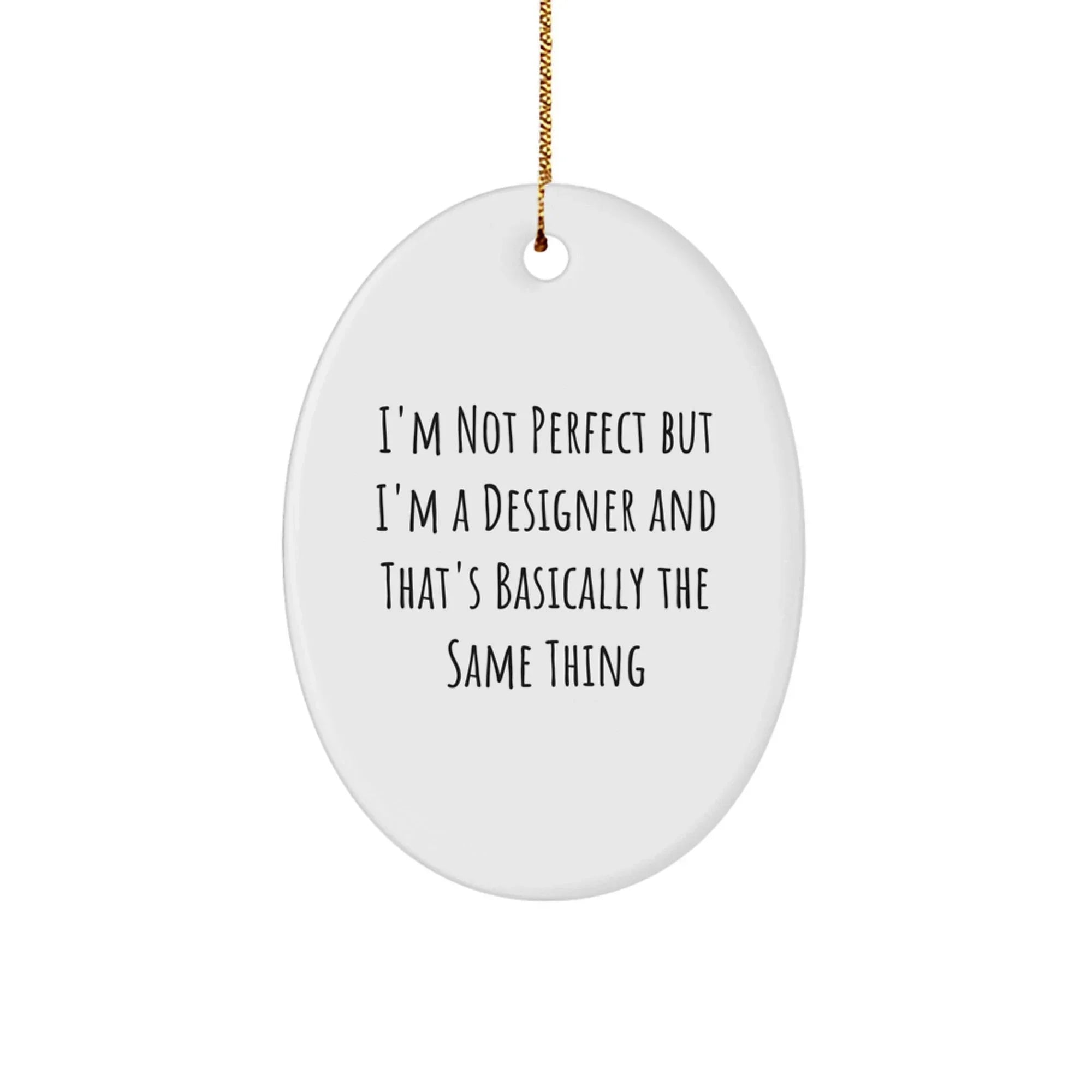 Humorous Designer Oval Ornament Gifts from Men to Friends for Christmas
