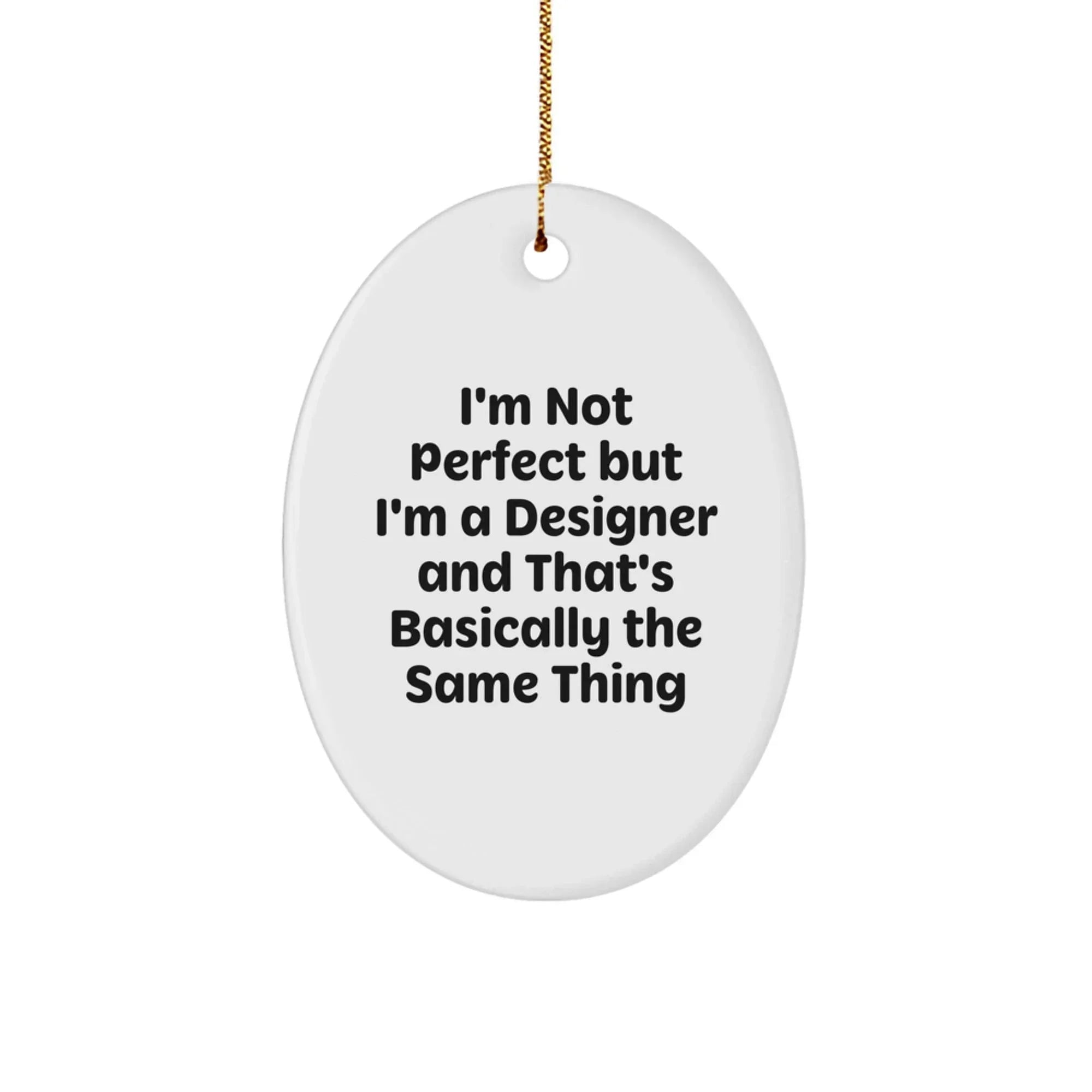Funny Designer Oval Ornament Gifts from Men for Women Friends Coworkers Family