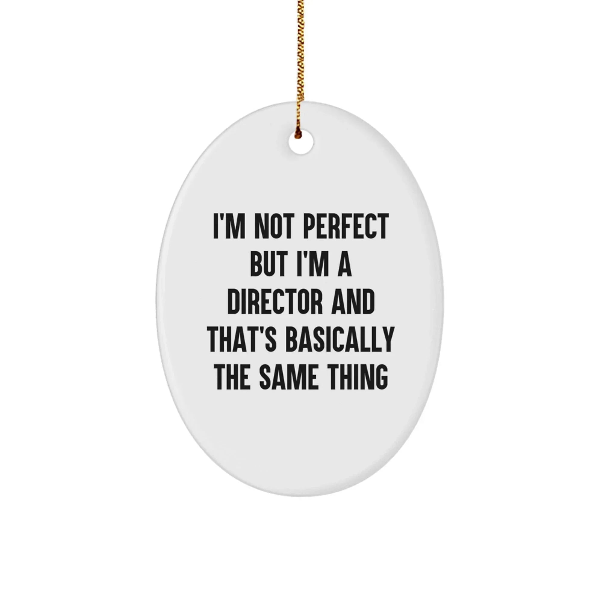 Funny Director Christmas Unique Gifts from Family Oval Ornament, Perfect for Friends, Coworkers, or Men
