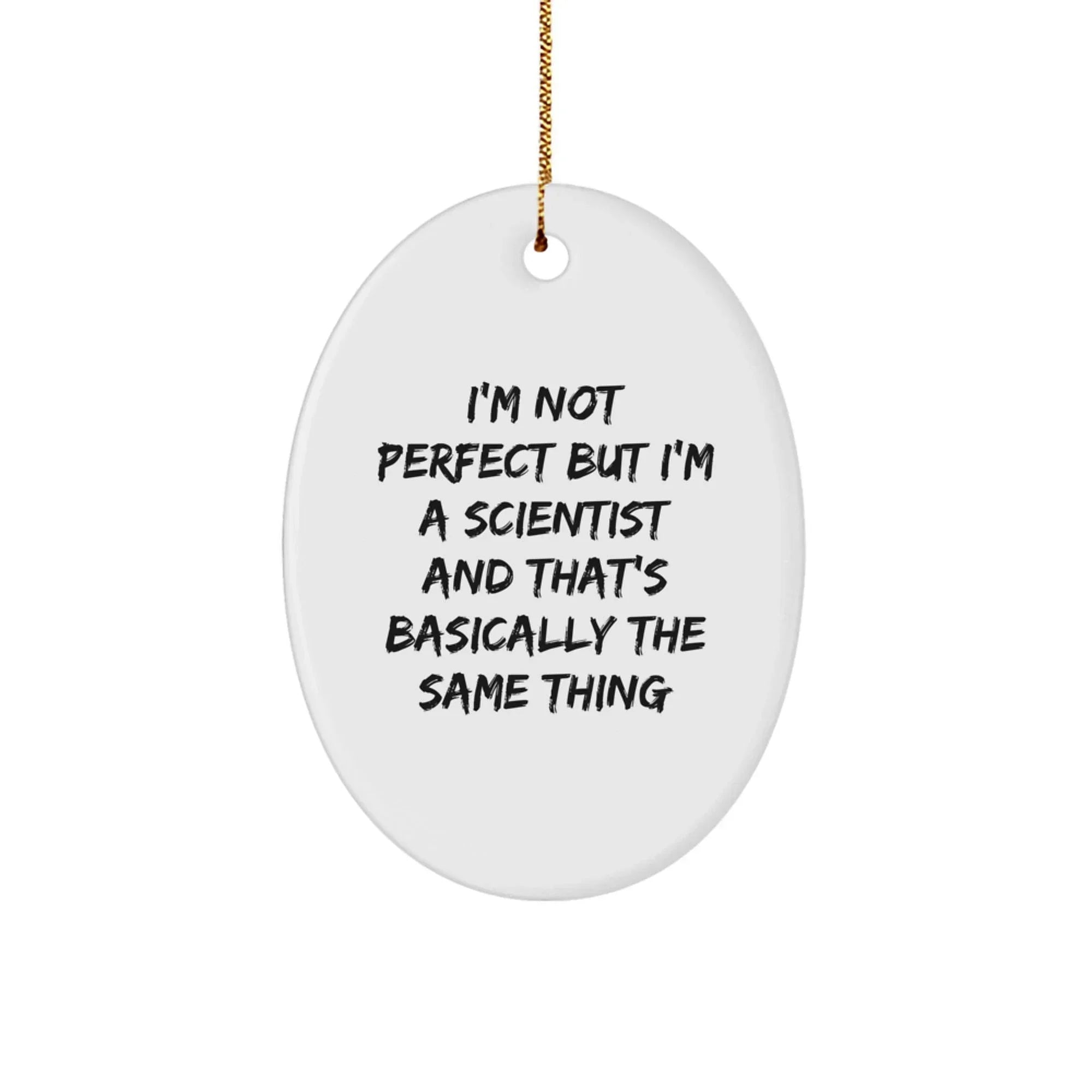 Funny Scientist Gifts from Friends and Family for Him or Her, Oval Ornament Christmas Unique Decorations