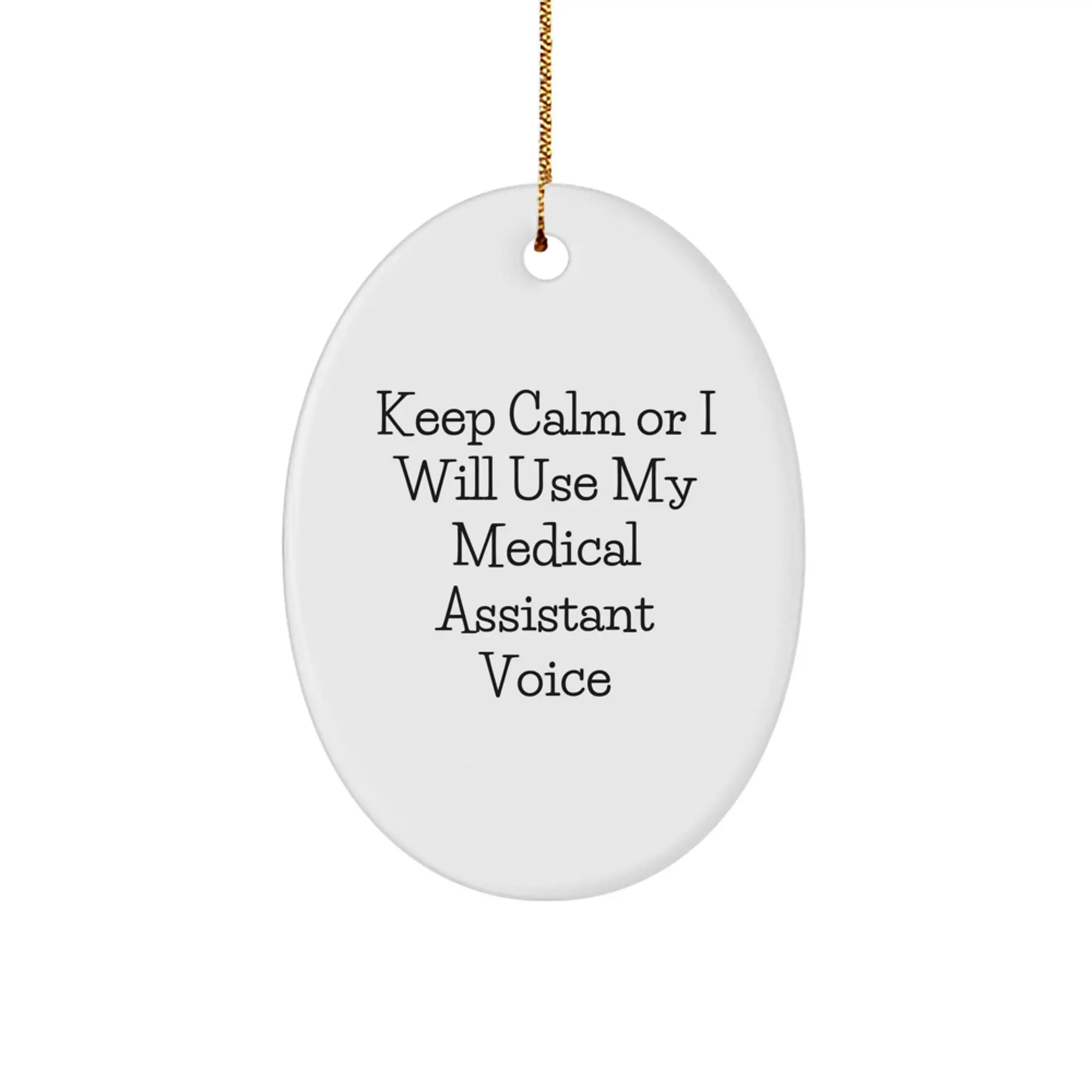 Medical Assistant Keepsake Christmas Ornament for Him White Gift - Image 1