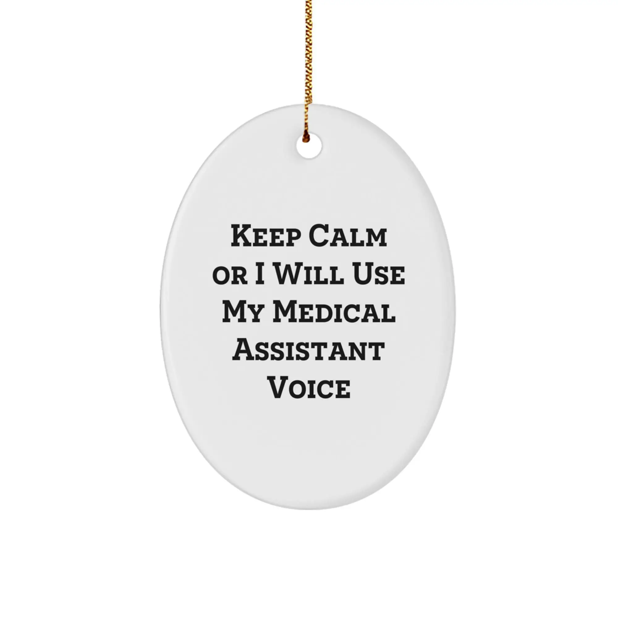 Christmas Gift for Her Medical Assistant Oval Ornament Present - Image 1