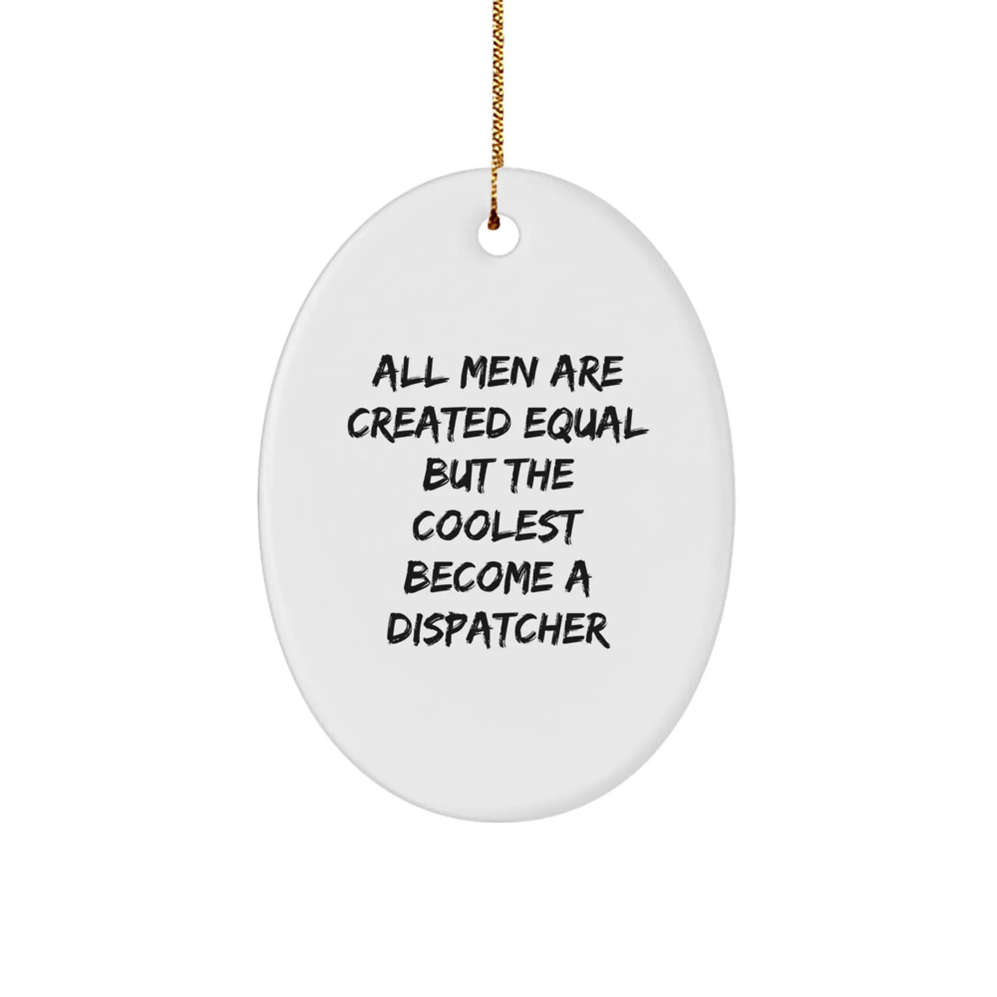 Christmas Gift Dispatcher Oval Ornament for Roommates – Collectible - Image 1