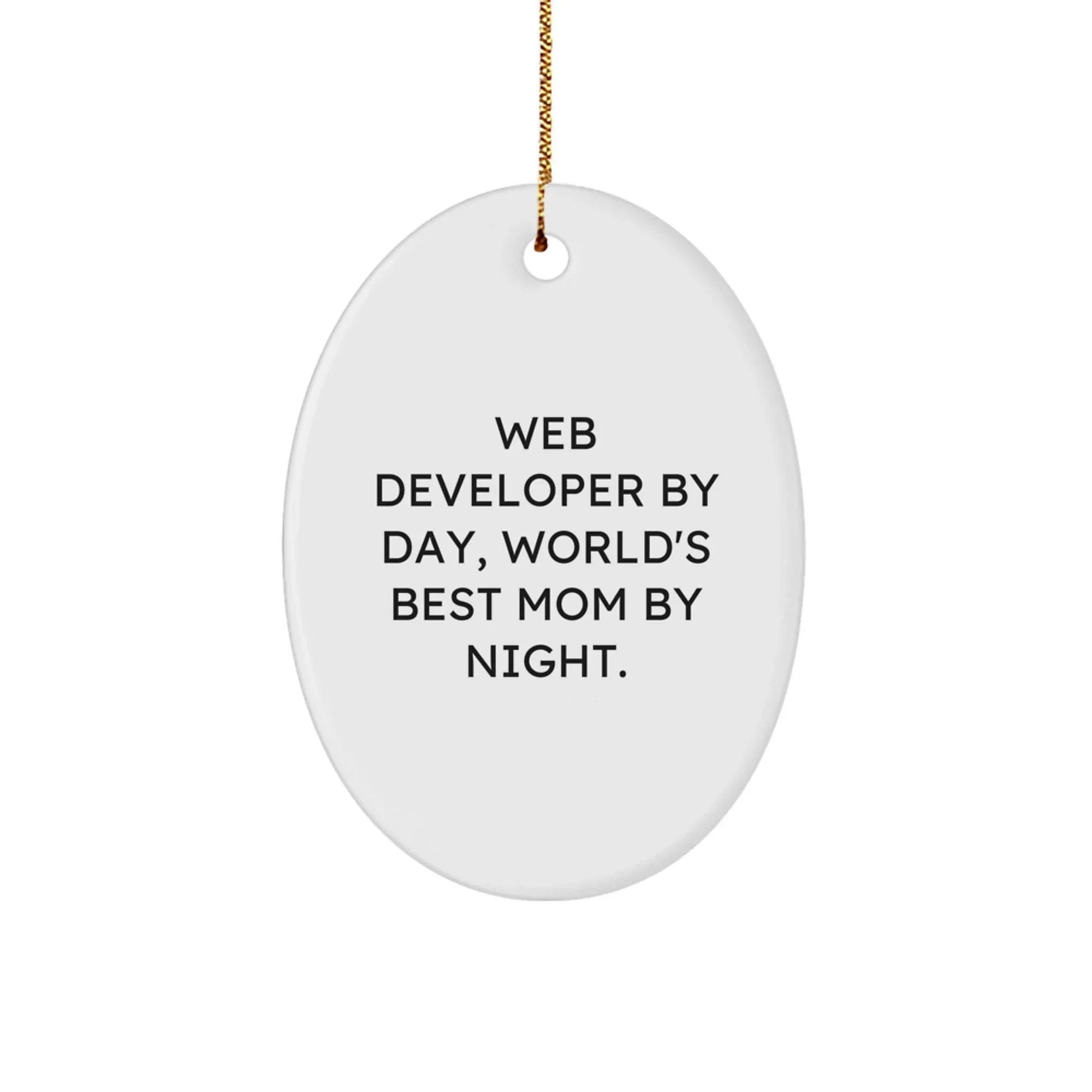 Unique Web Developer Gifts from Family, Funny Oval Ornament for Web Developer, Christmas Unique Gifts