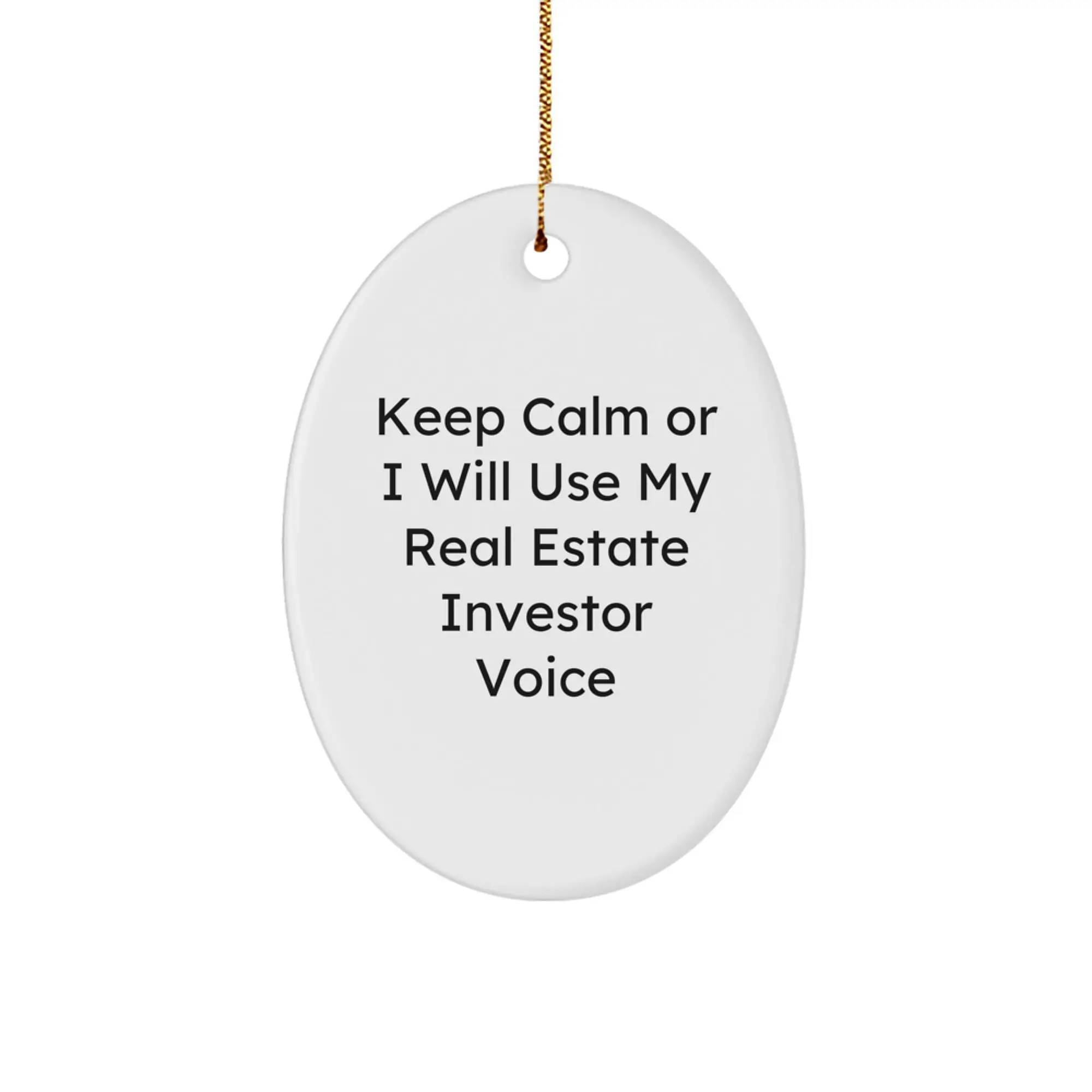 Funny Real Estate Investor Christmas Oval Ornament Gifts from Friends for Men, Unique Keepsake - Image 1