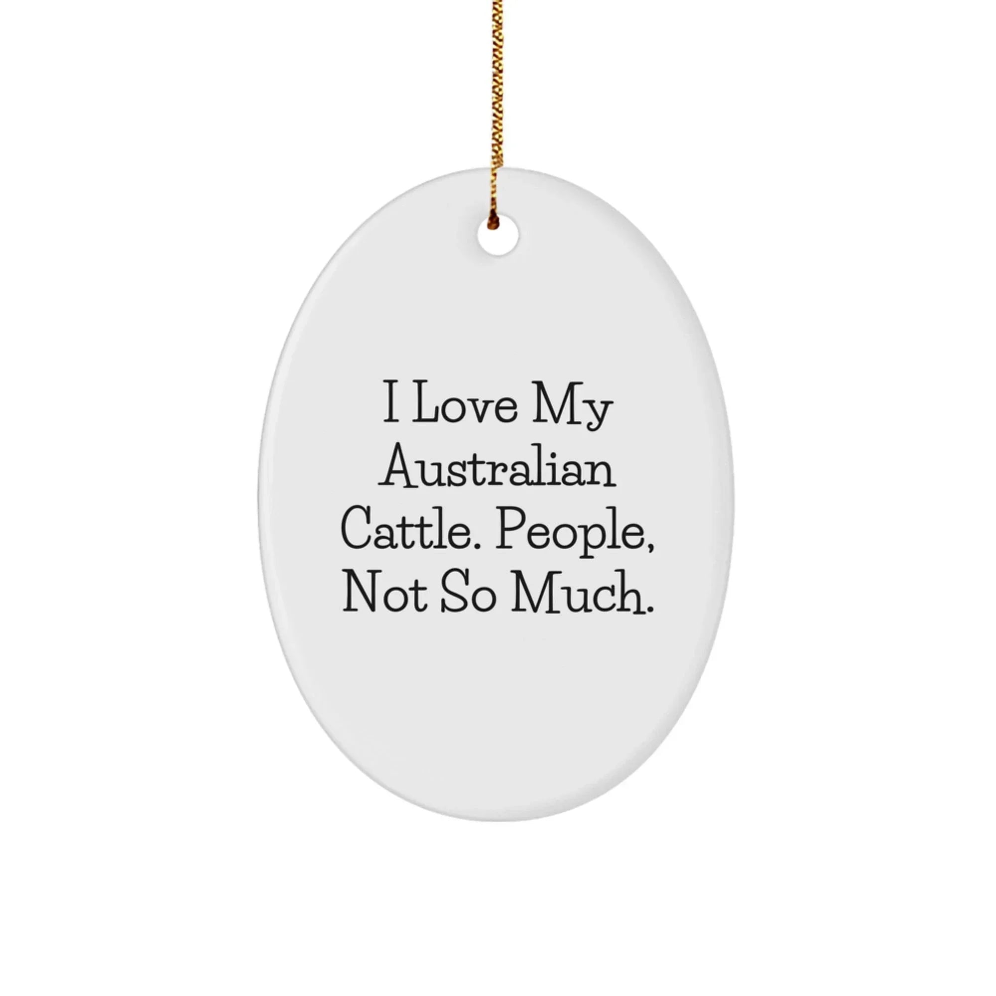 Funny Australian Cattle Dog Gifts for Men, Australian Cattle Dog Oval Ornament Christmas Unique Gifts from Family Friends