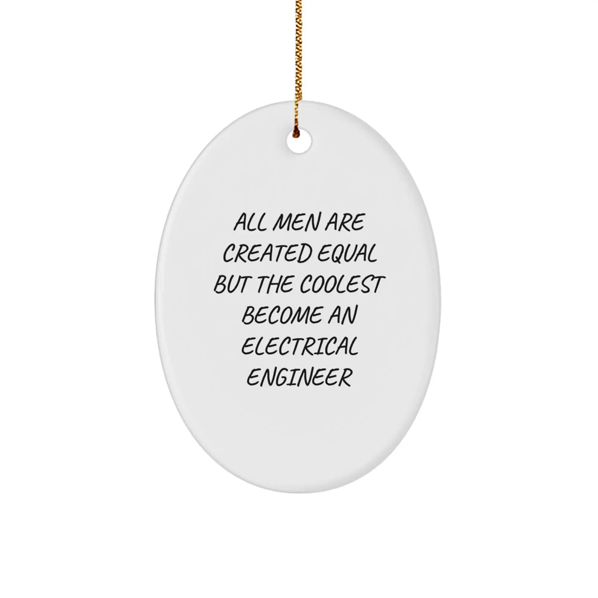 Funny Electrical Engineer Christmas Ornament Gift for Friends All Men - Image 1