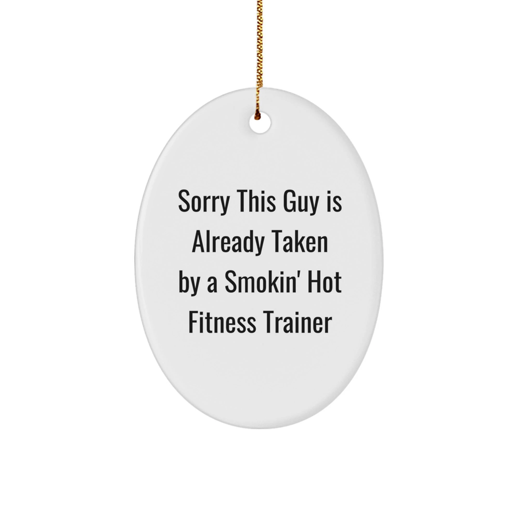 Funny Fitness Trainer Gifts from Men for Women - Oval Ornament, Unique Christmas Decorations