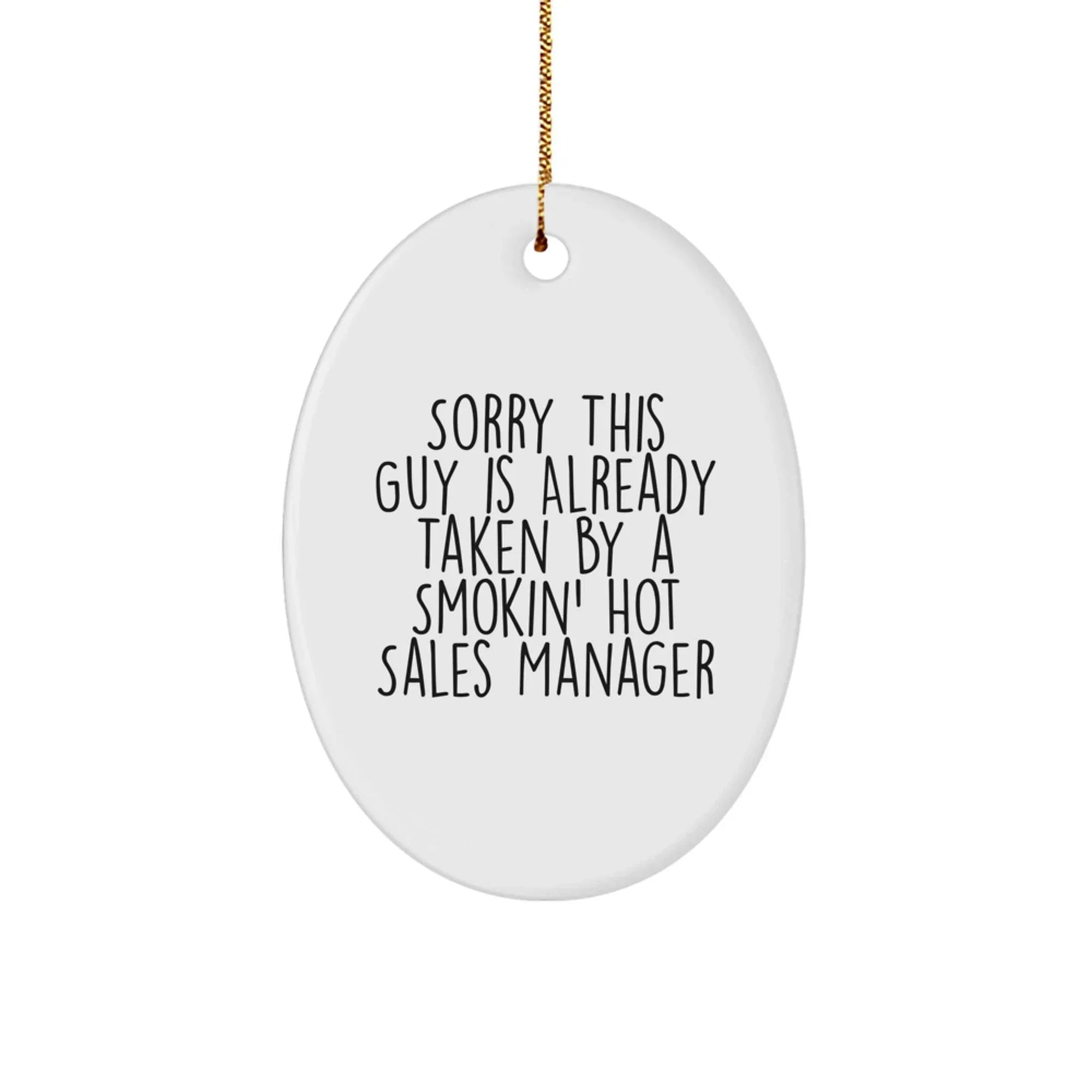 Unique Christmas Unique Gifts for Sales Manager Friends - Funny Oval Ornament - Gifts from Men, Women, Coworkers
