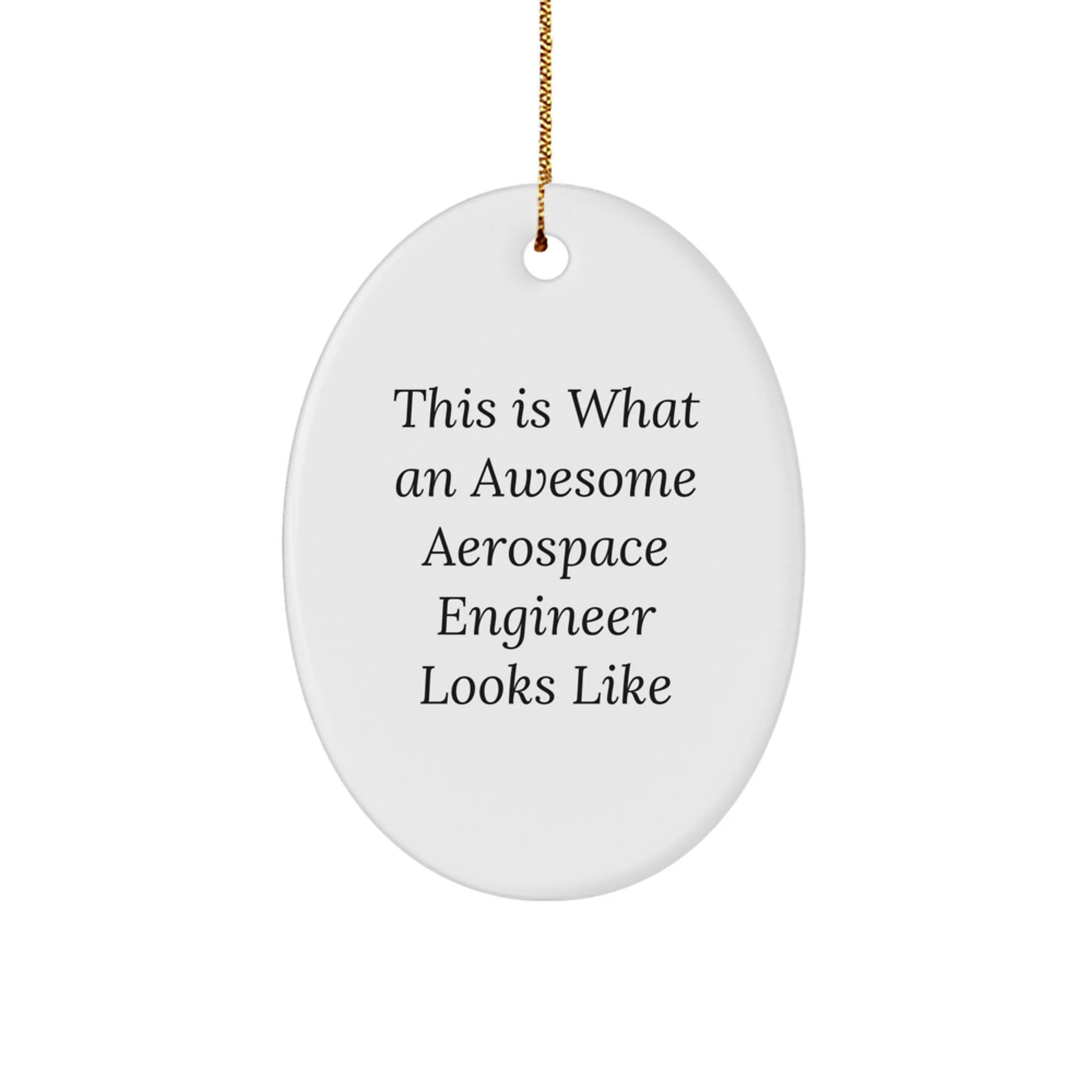 Aerospace Engineers - Dream Big Orbit Higher - Oval Ornament - Glossy MDF
