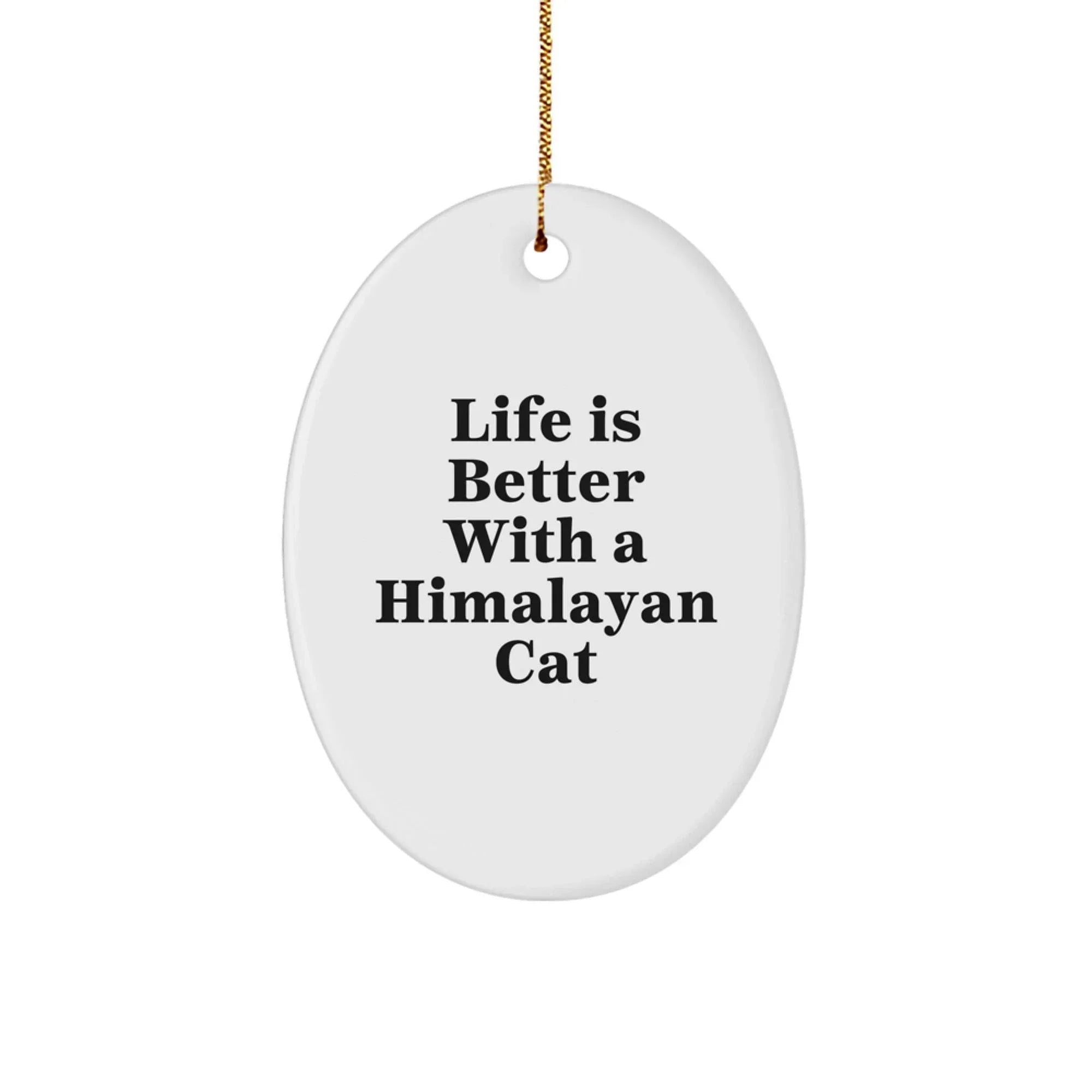 Himalayan Cat Oval Ornament Gifts from Men to Cute Friends for Christmas