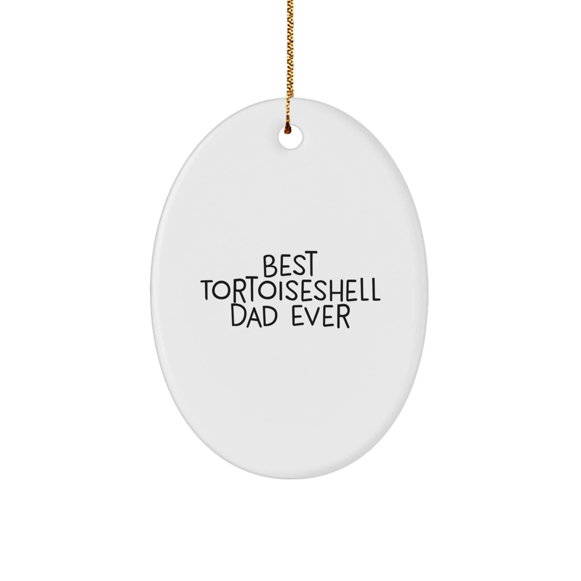 Tortoiseshell Cat Oval Ornament Funny Gifts from Dad for Christmas