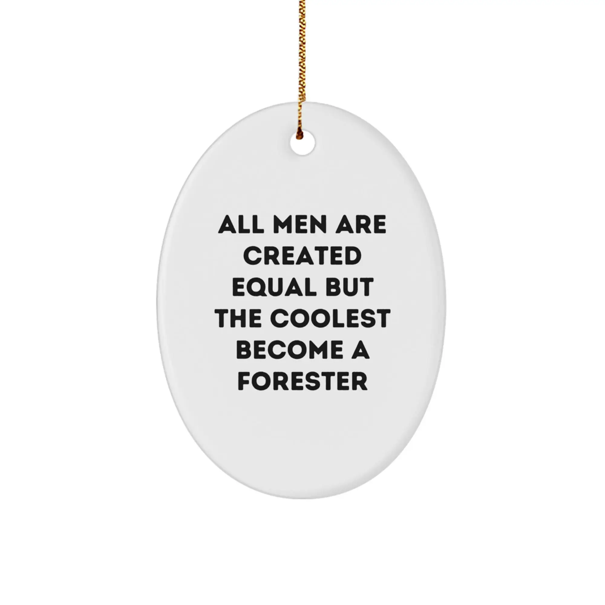 Forester Keepsake Christmas Ornament for Him Gift - White Durable - Image 1