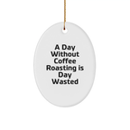 Funny Coffee Roasting Oval Ornament Gifts from Friends for Coffee Roasting - Image 1
