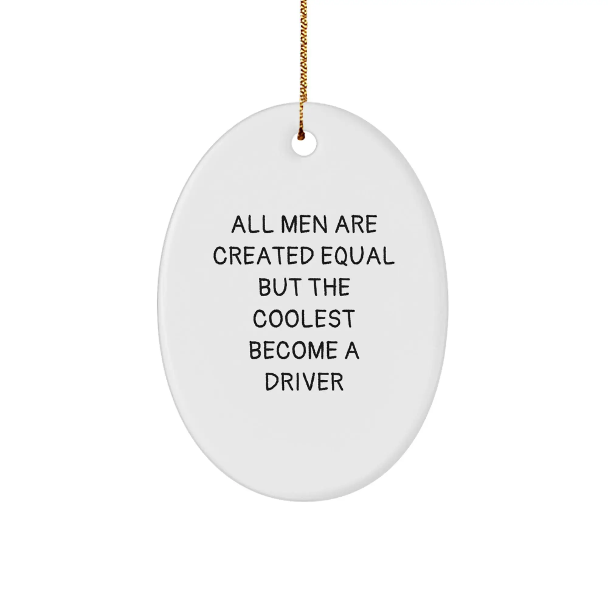 Oval Driver Christmas Ornament for Coworkers Idea Gift - Image 1