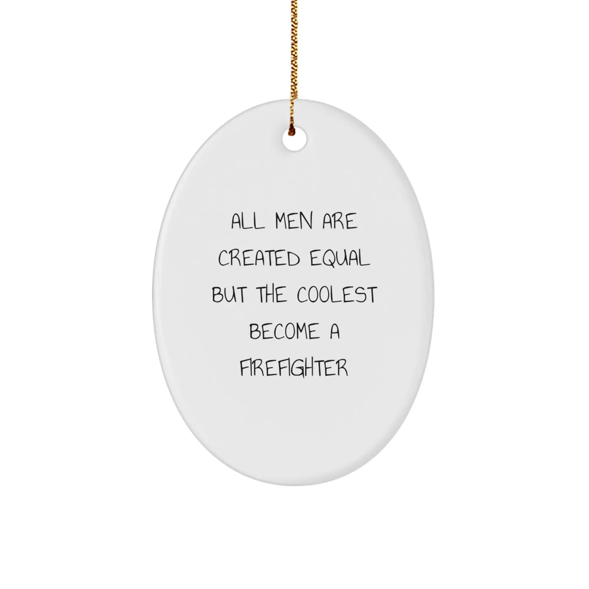 Firefighter Keepsake Christmas Ornament for Him Gift Heroic Bold - Image 1