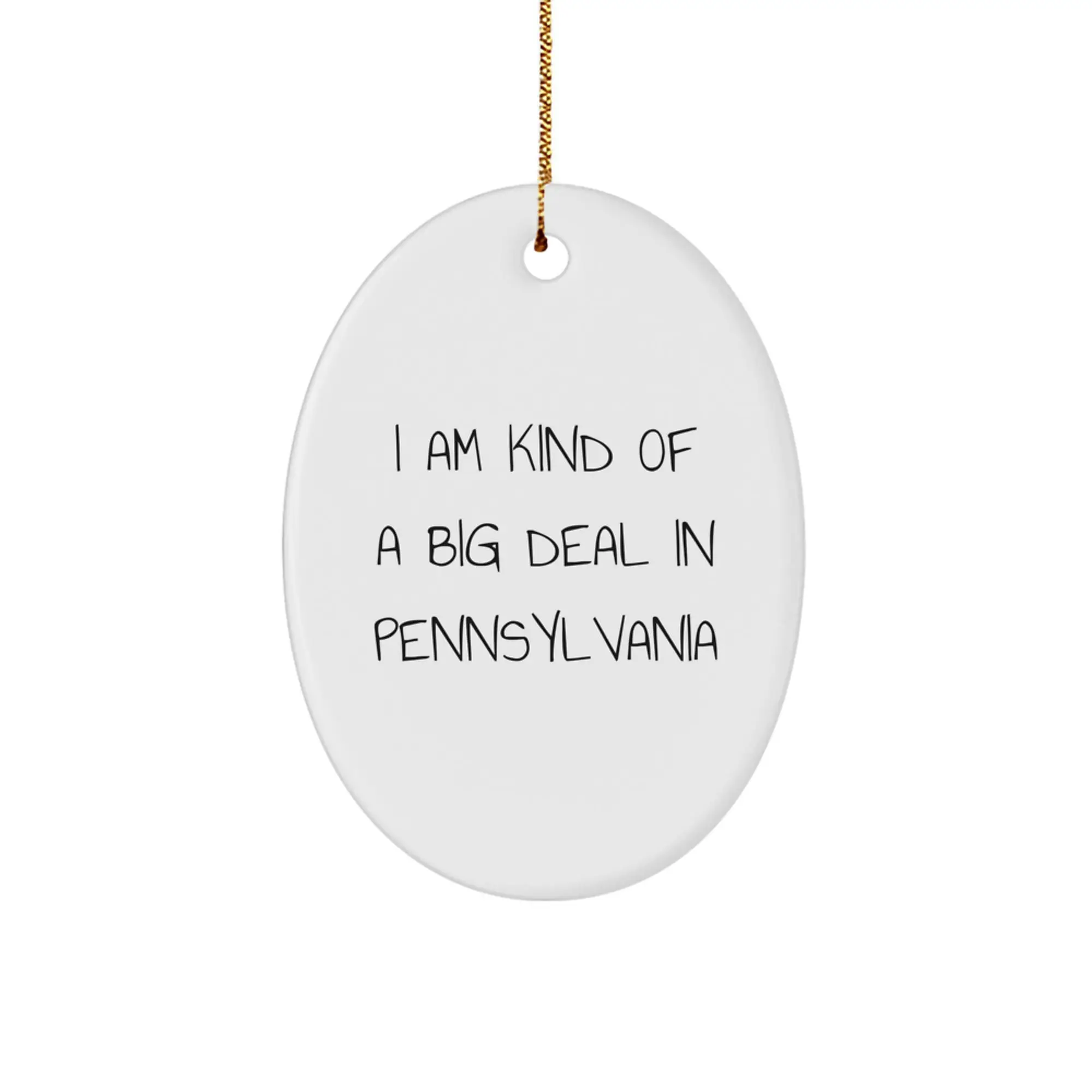 Unique Pennsylvania Oval Ornament, Funny I Am Kind Of A Prime Selection In Pennsylvania Gifts for Men Women Friends, Christmas Decorations from Pennsylvania - Image 1