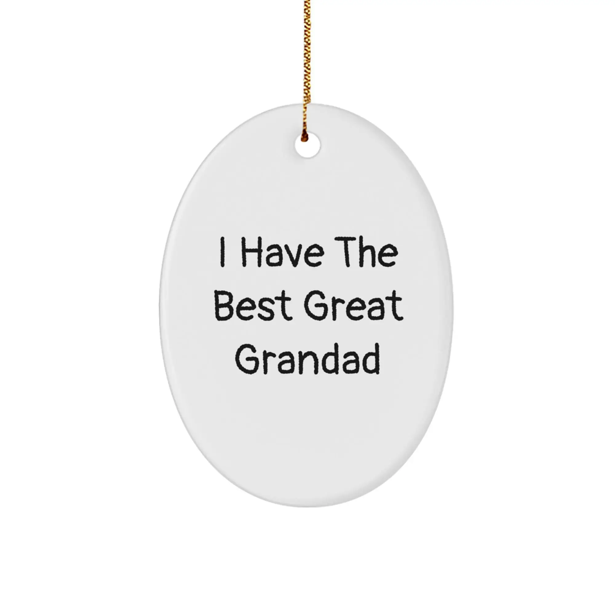 Funny Grandad Oval Ornament Gifts from Men to Best Great Grandad - Christmas Unique - Image 1
