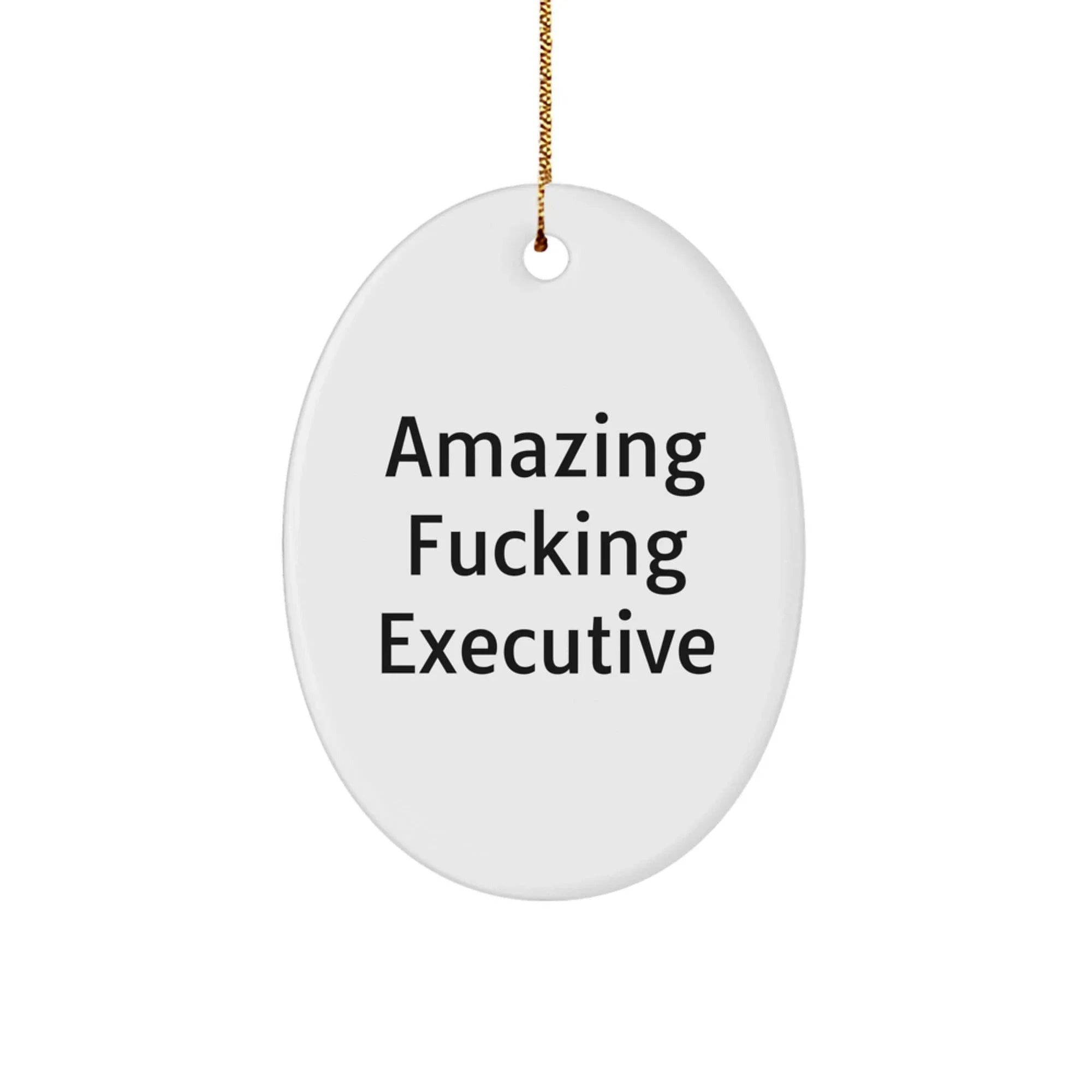 Funny Executive Oval Ornament Gifts from Friends to Executive for Christmas Unique Executive Desk Decor