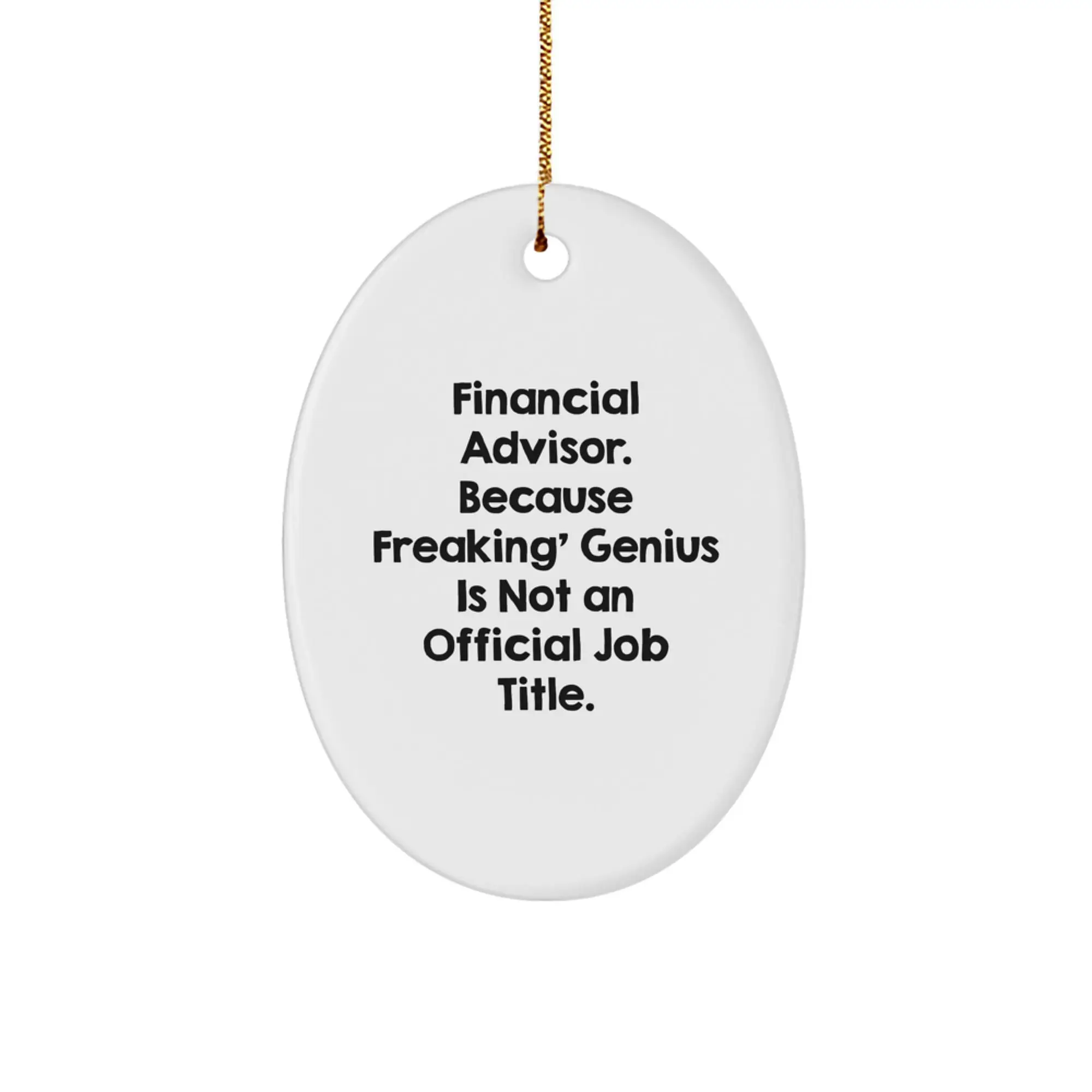 Financial Advisor Bright Witty Christmas Ornament for Her Present Gift - Image 1