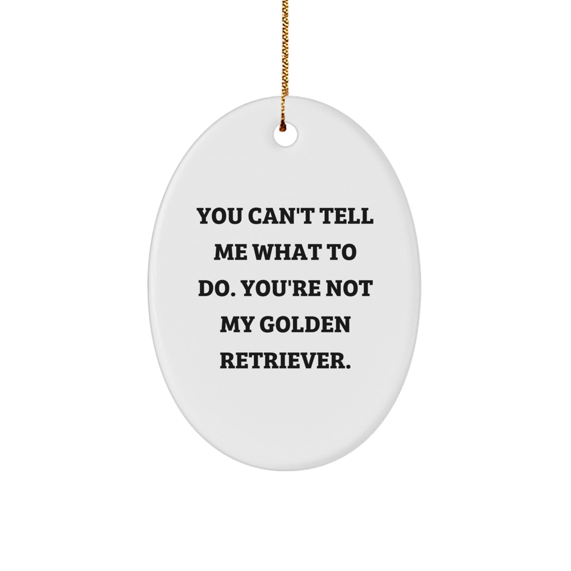 Golden Retriever Dog Lovers Oval Ornament Gifts from Friends and Family with Funny Quote - Christmas Unique Presents