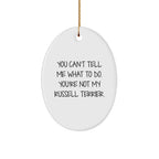 Russell Terrier Dog Funny Oval Ornament You Can't Tell Me What To Do Gifts from Friends for Christmas