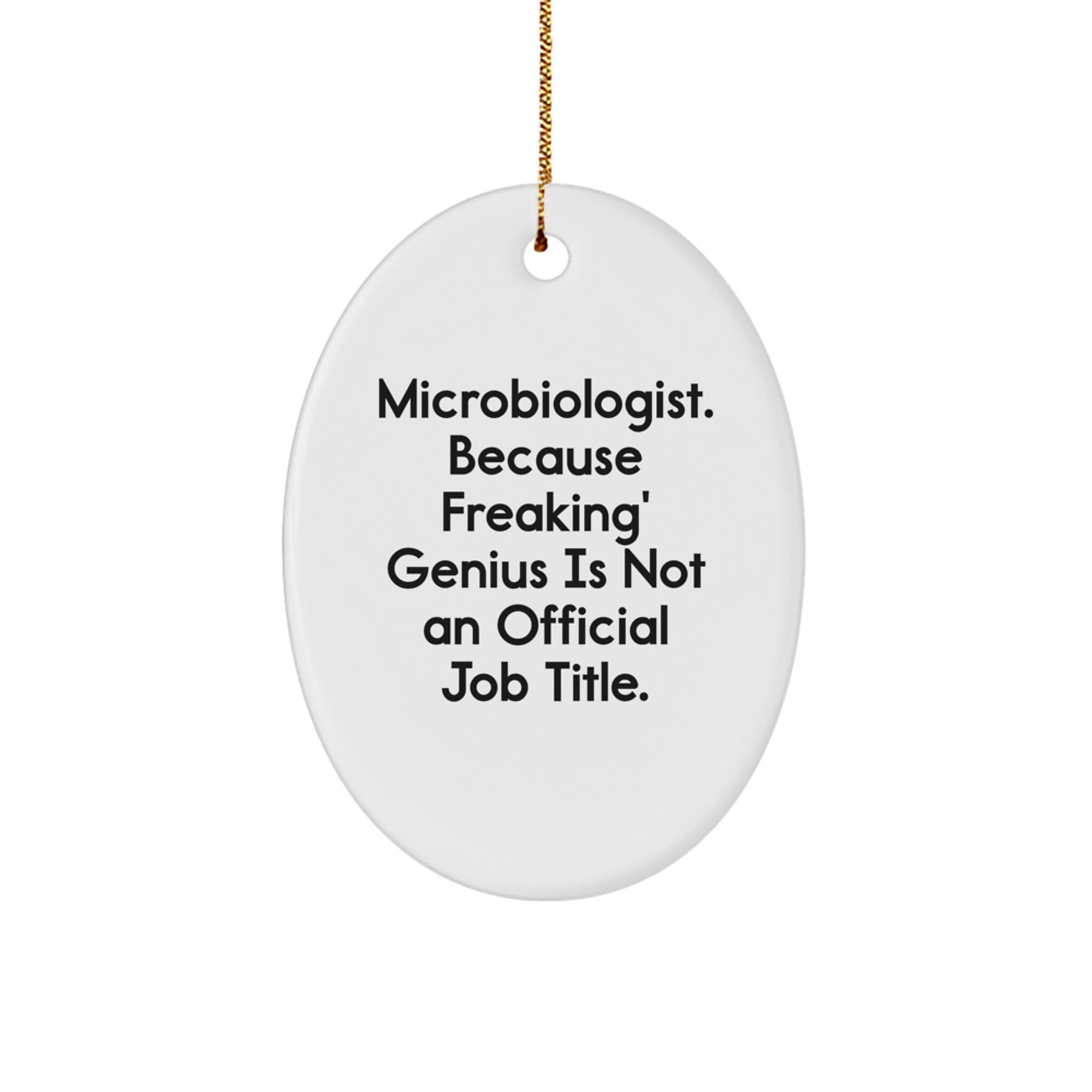 Microbiologist Oval Christmas Ornament for Family Treasure Gift - Image 1