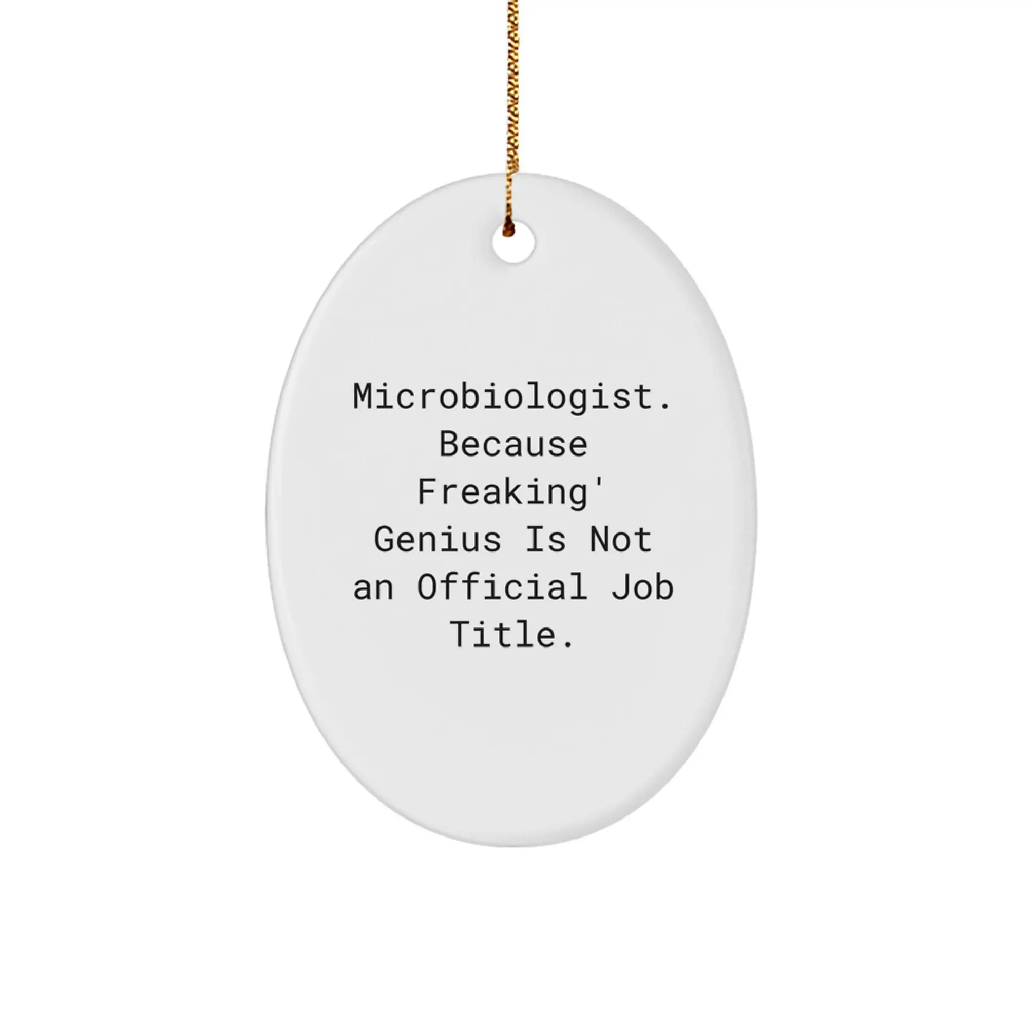 Christmas Gift for Her Microbiologist Oval Ornament Present - Image 1