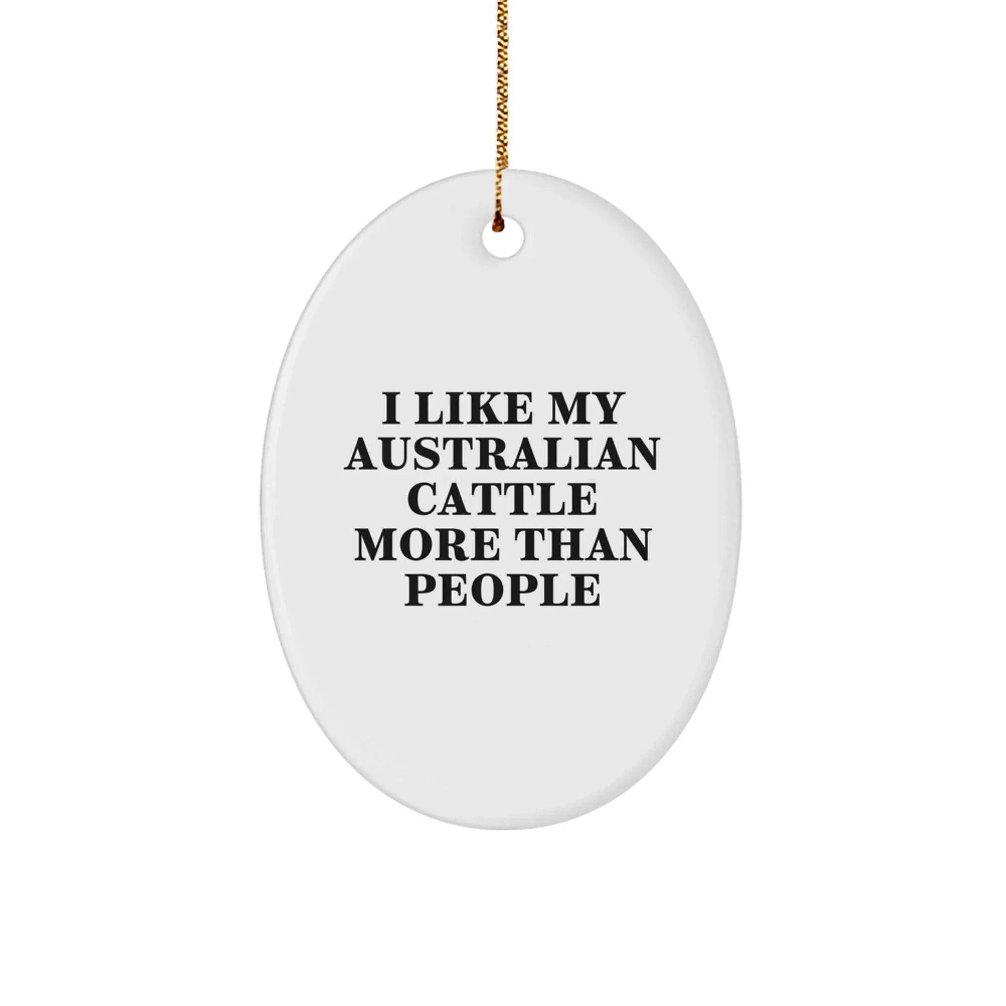 Funny Australian Cattle Dog Oval Ornament Gift For Dog Lovers Christmas