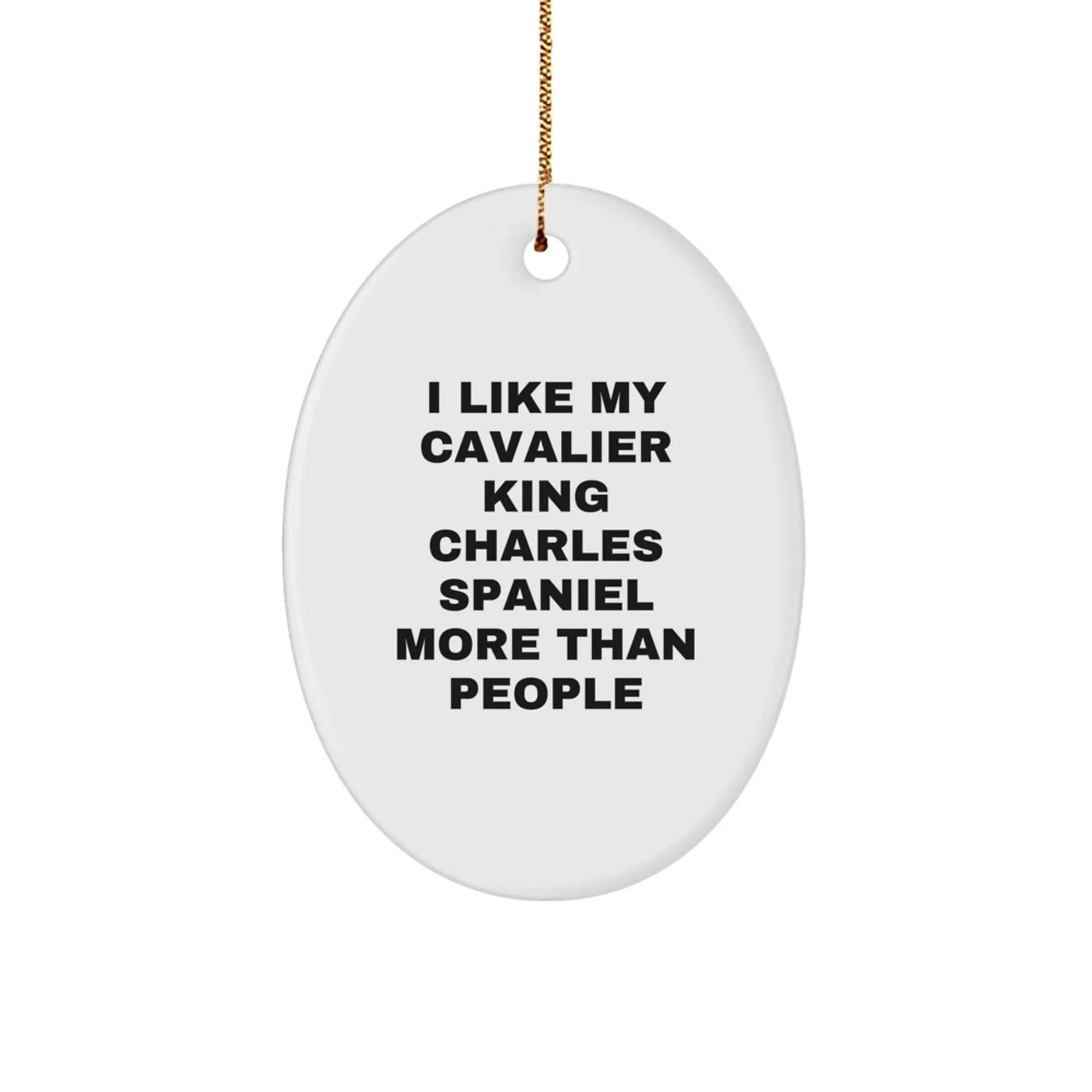 Dog Fans-I Like My Cavalier King Charles Spaniel More Than People-Ornament-Gift