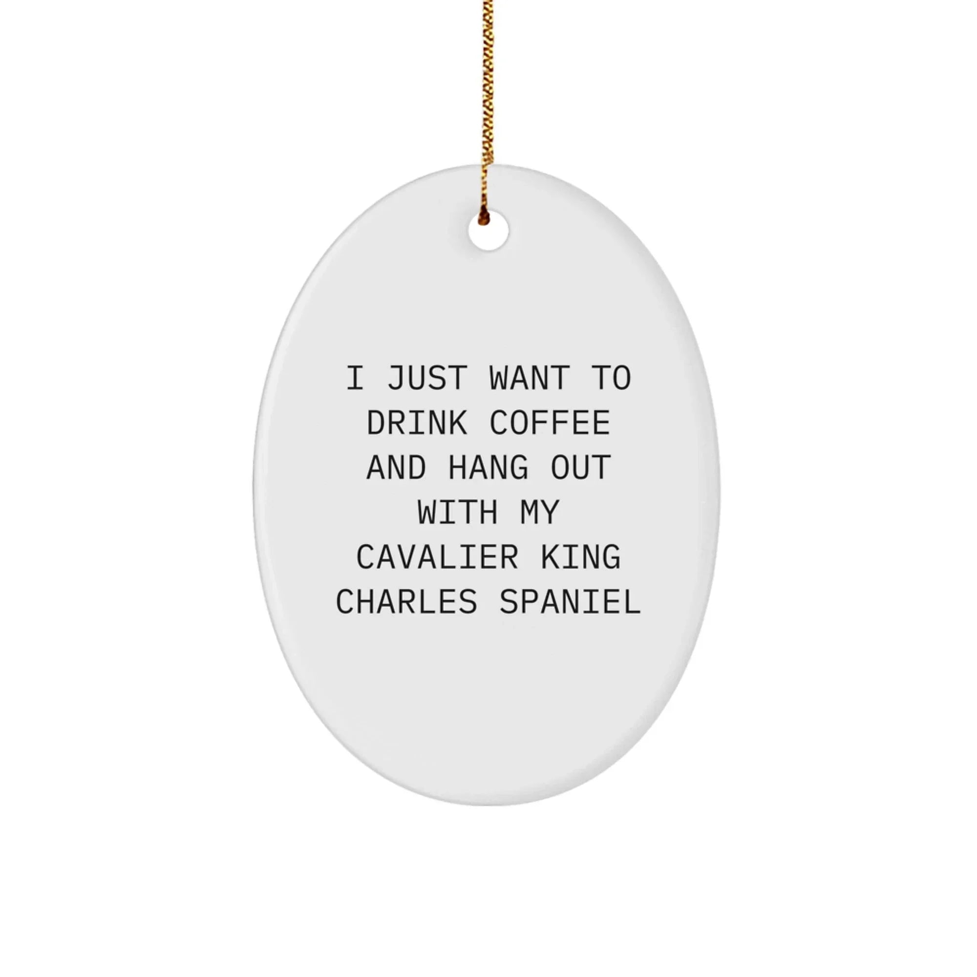 Cavalier King Charles Spaniel Dog Oval Ornament Gifts from Men to Friends for Christmas