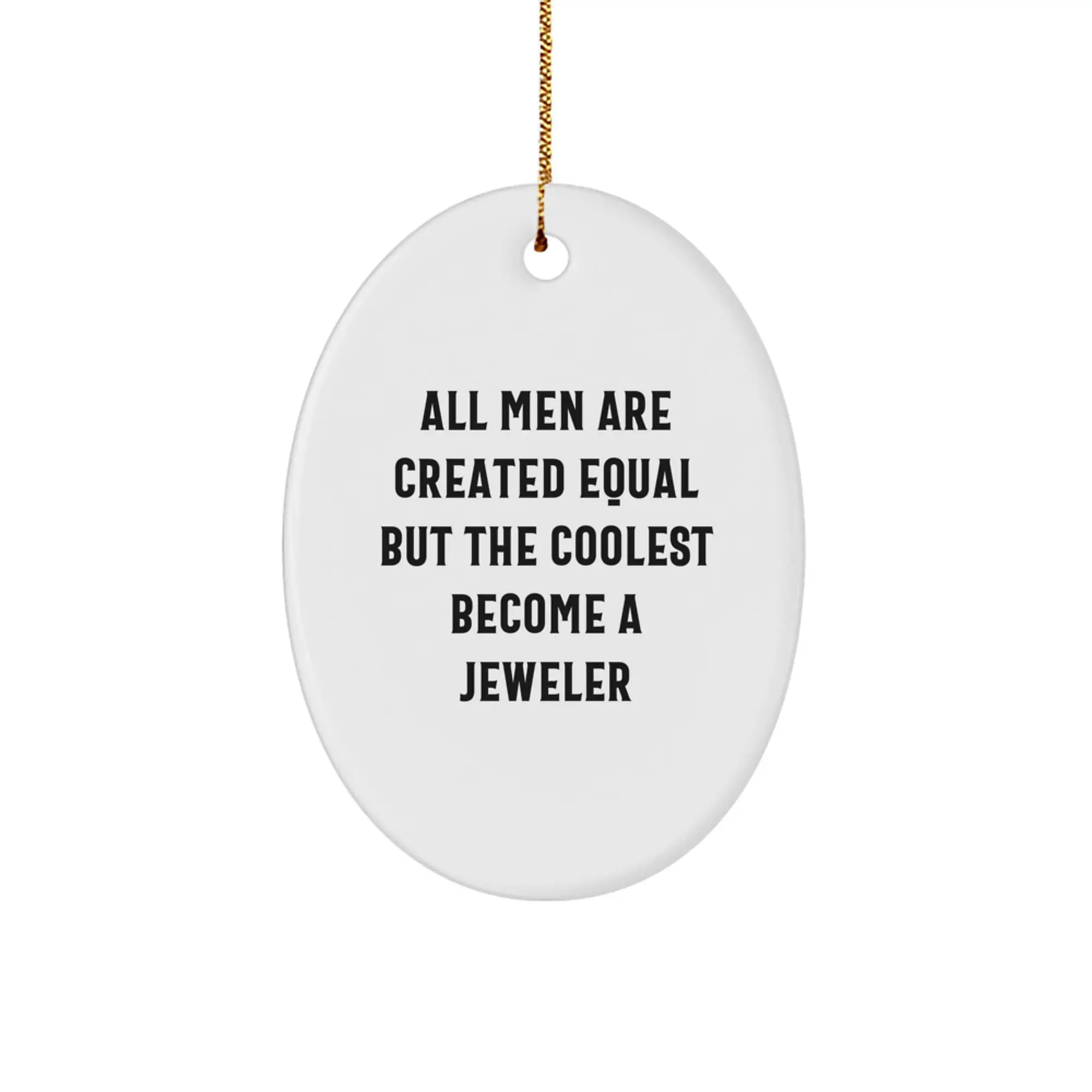 Jeweler Oval Ornament Keepsake for Him Elegant Christmas Gift - Image 1