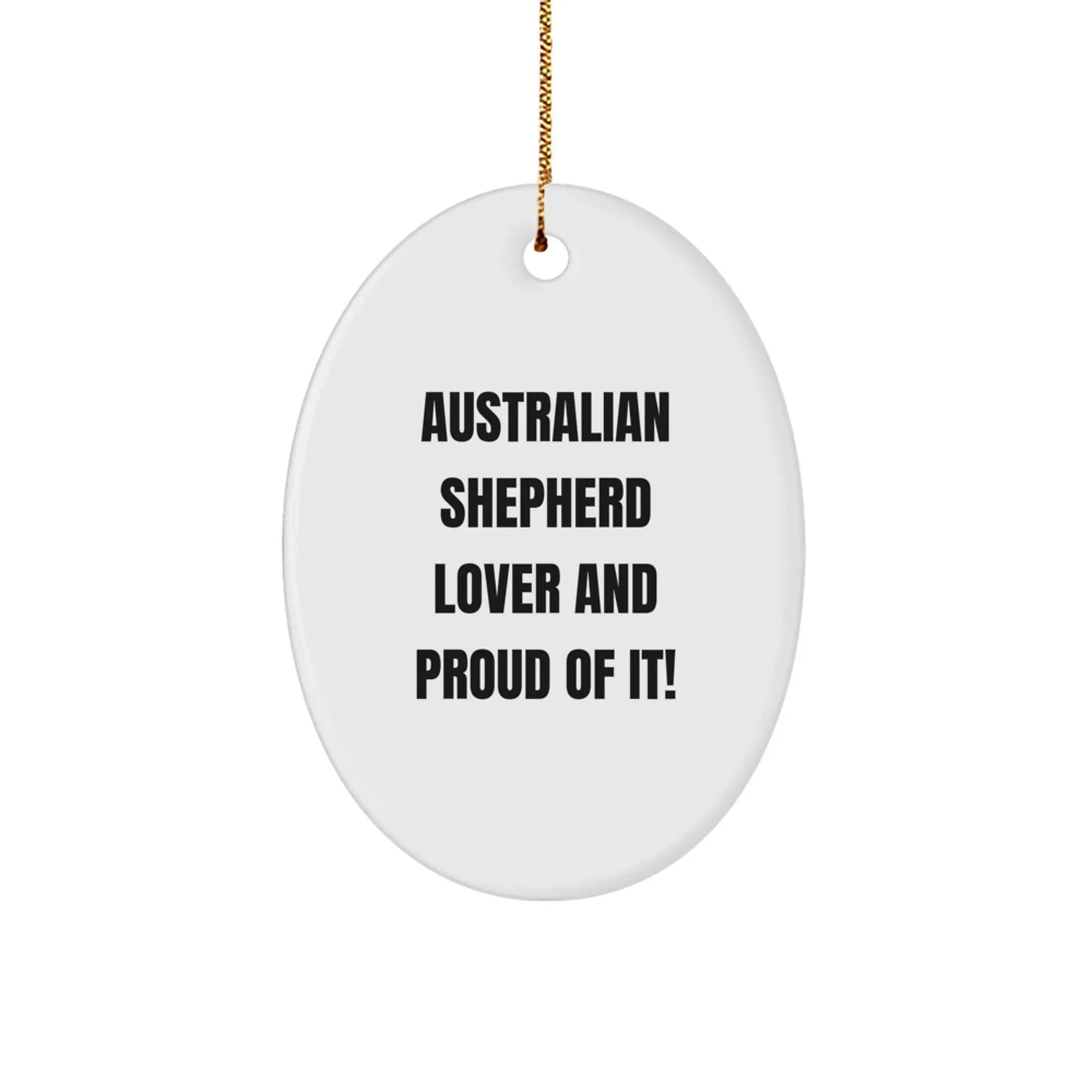 Australian Shepherd Oval Ornament Gift for Dog Lovers Merry Christmas