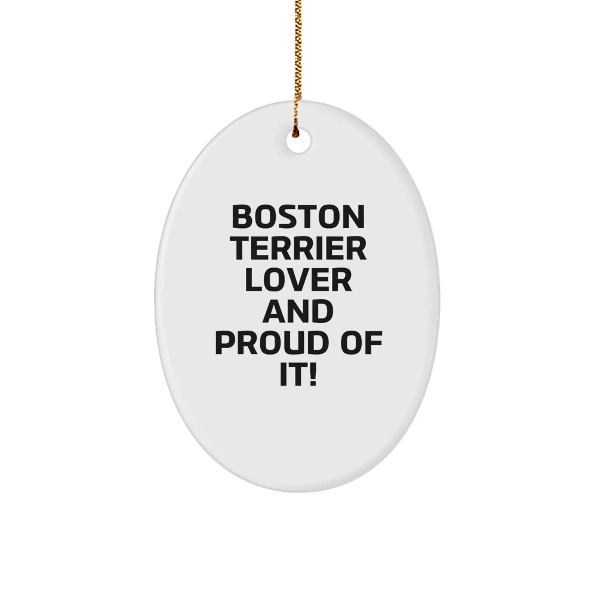 Boston Terrier Oval Ornament For Dog Lovers Gift Christmas Decoration
