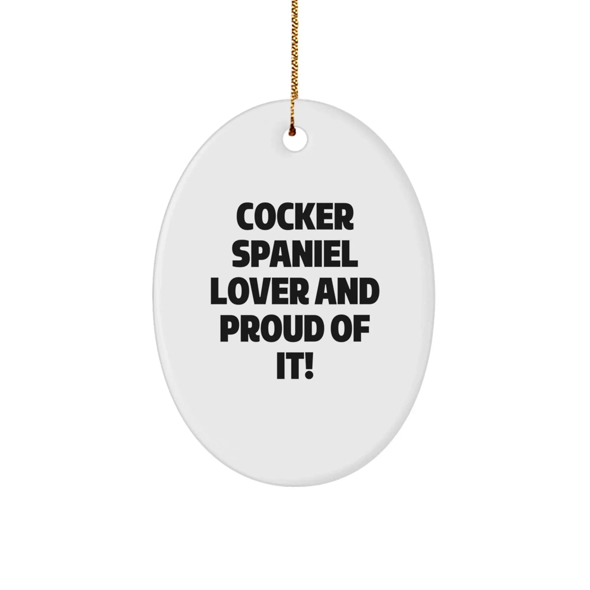 Cocker Spaniel Dog Lover Oval Ornament Gift For Christmas Decorations