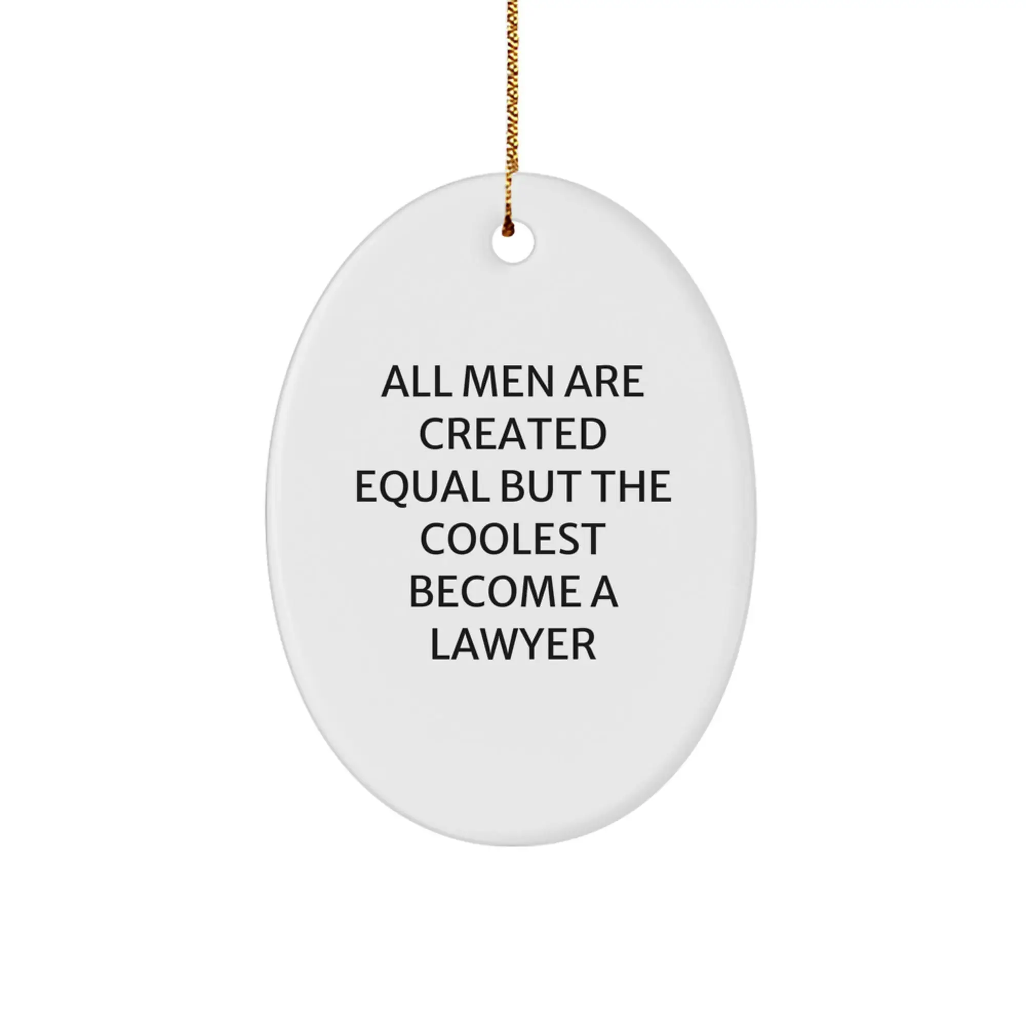 Christmas Gift Lawyer Keepsake Ornament for Roommates – Collectible Oval - Image 1
