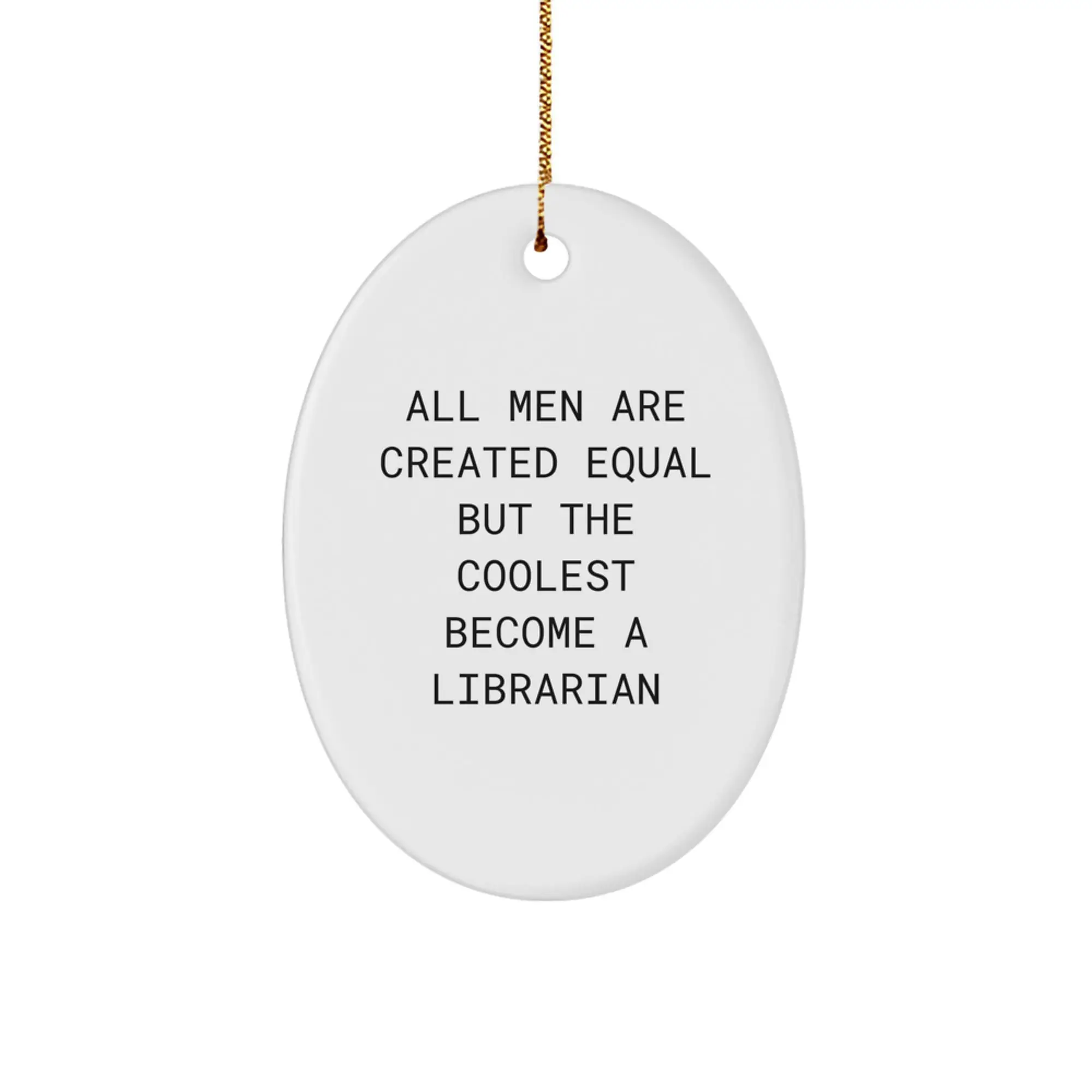Librarian Keepsake Christmas Ornament for Him Gift - Image 1