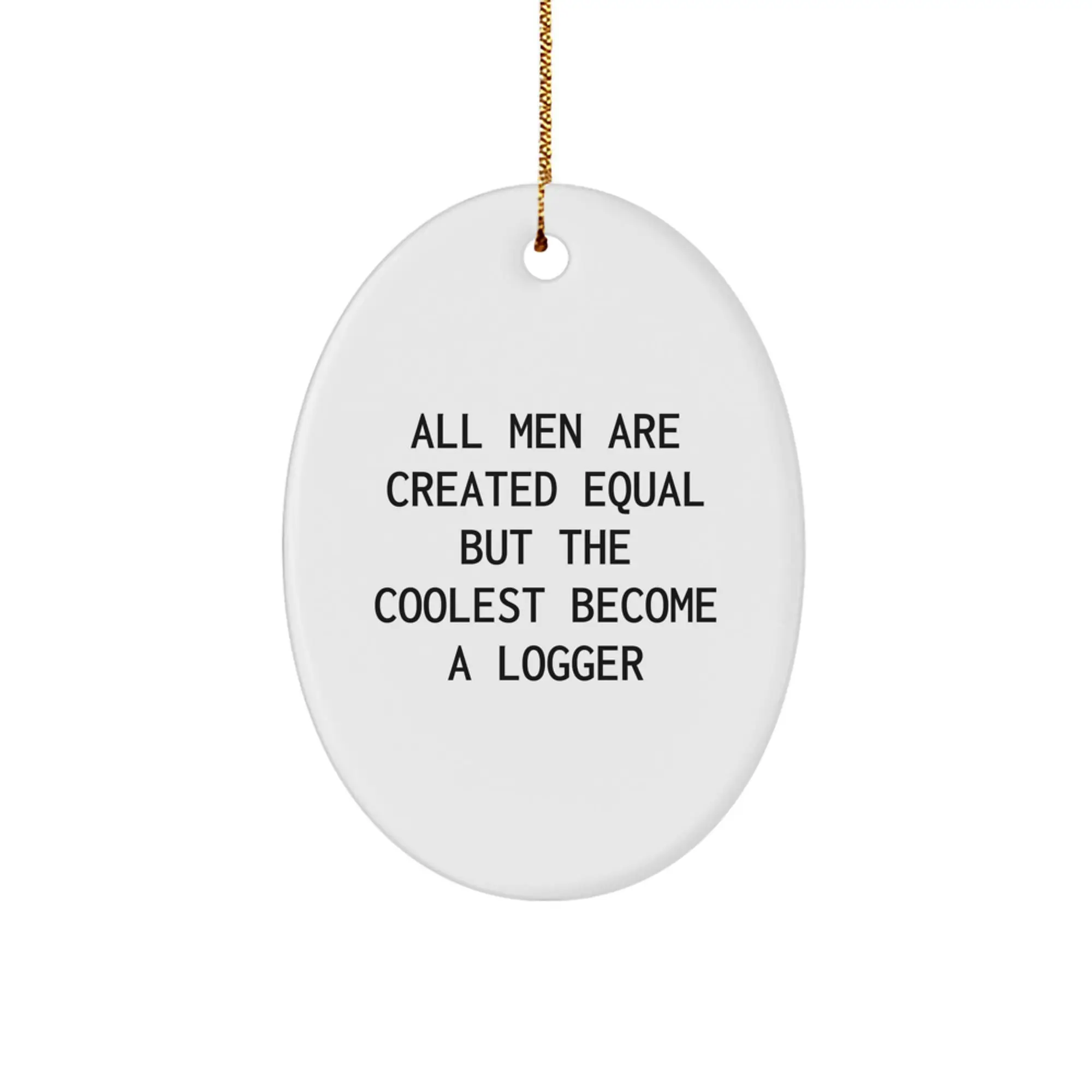 Playful Logger Novelty Bright Humor Christmas Ornament for Friends Gift - Image 1