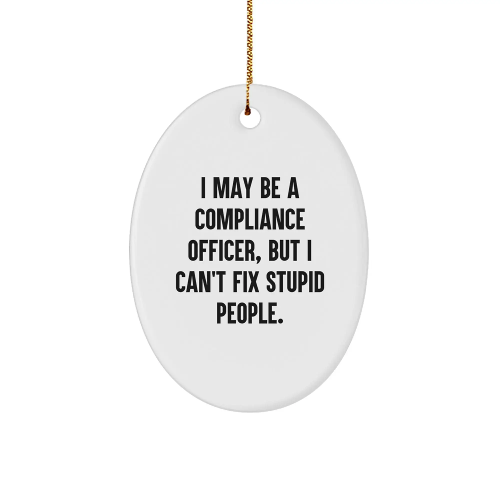Compliance Officer Oval Ornament for Coworkers Idea Christmas Gift - Image 1