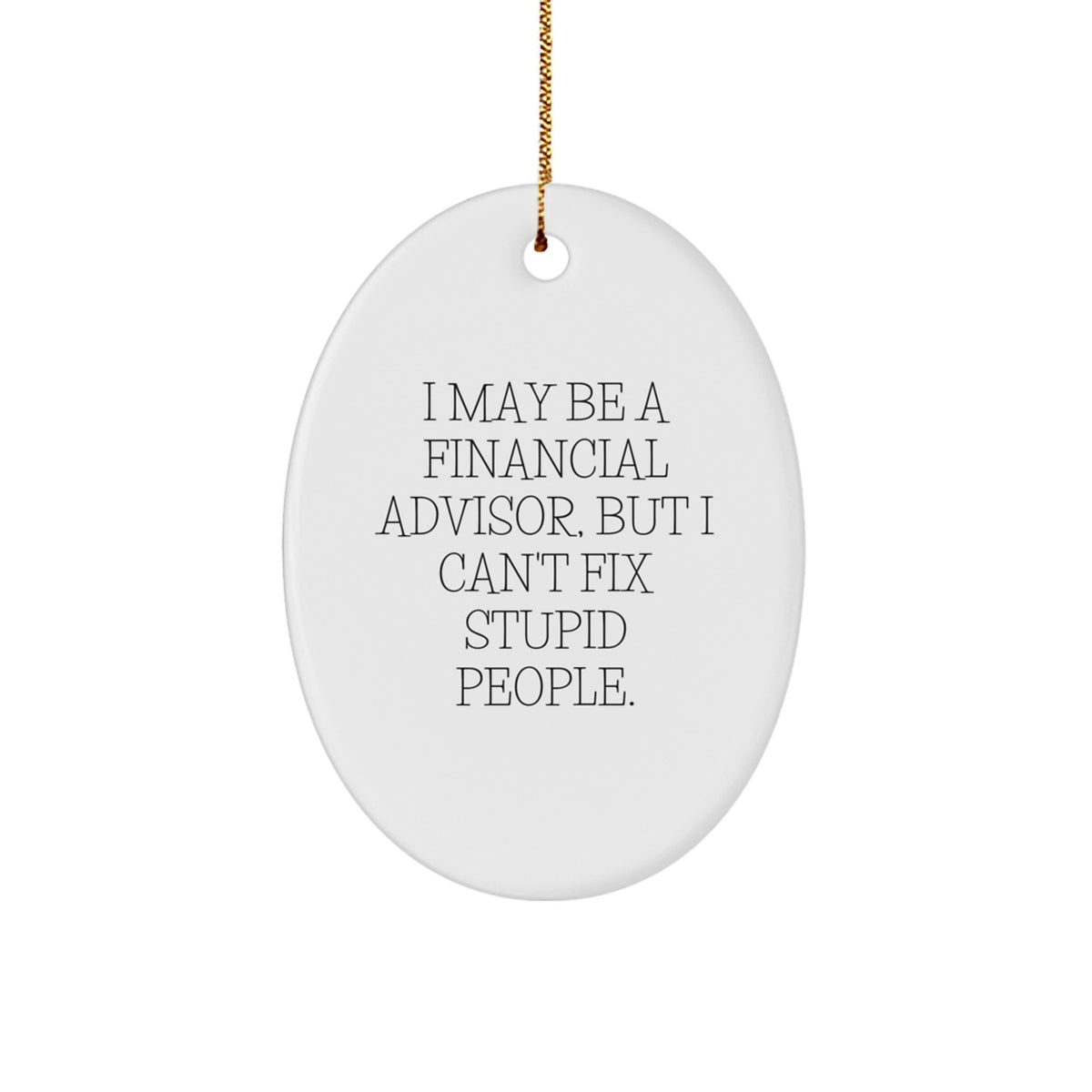 Financial Advisor Christmas Ornament Gift A Humorous Saying for Kids - Image 1